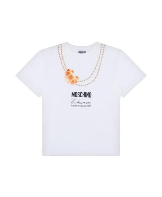 Moschino MOSCHINO Men T-Shirts 251ZZ07070241 1001 White Size US XS / EU 42 / 0 - 1 Thumbnail