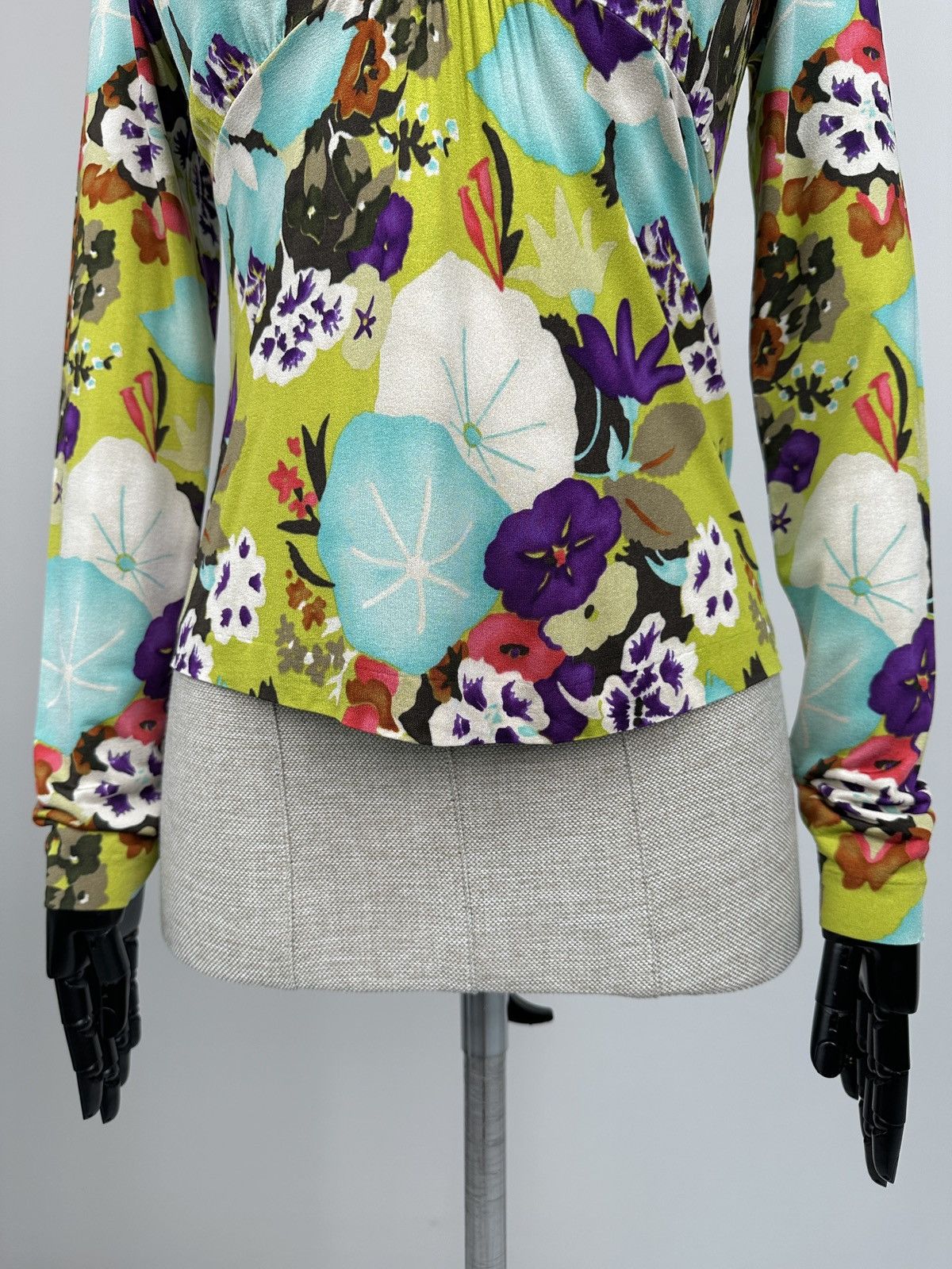 Etro ETRO Milano Floral Print V-Neck Long Sleeve Top Blouse IT 44 Size M / US 6-8 / IT 42-44 - 5 Thumbnail