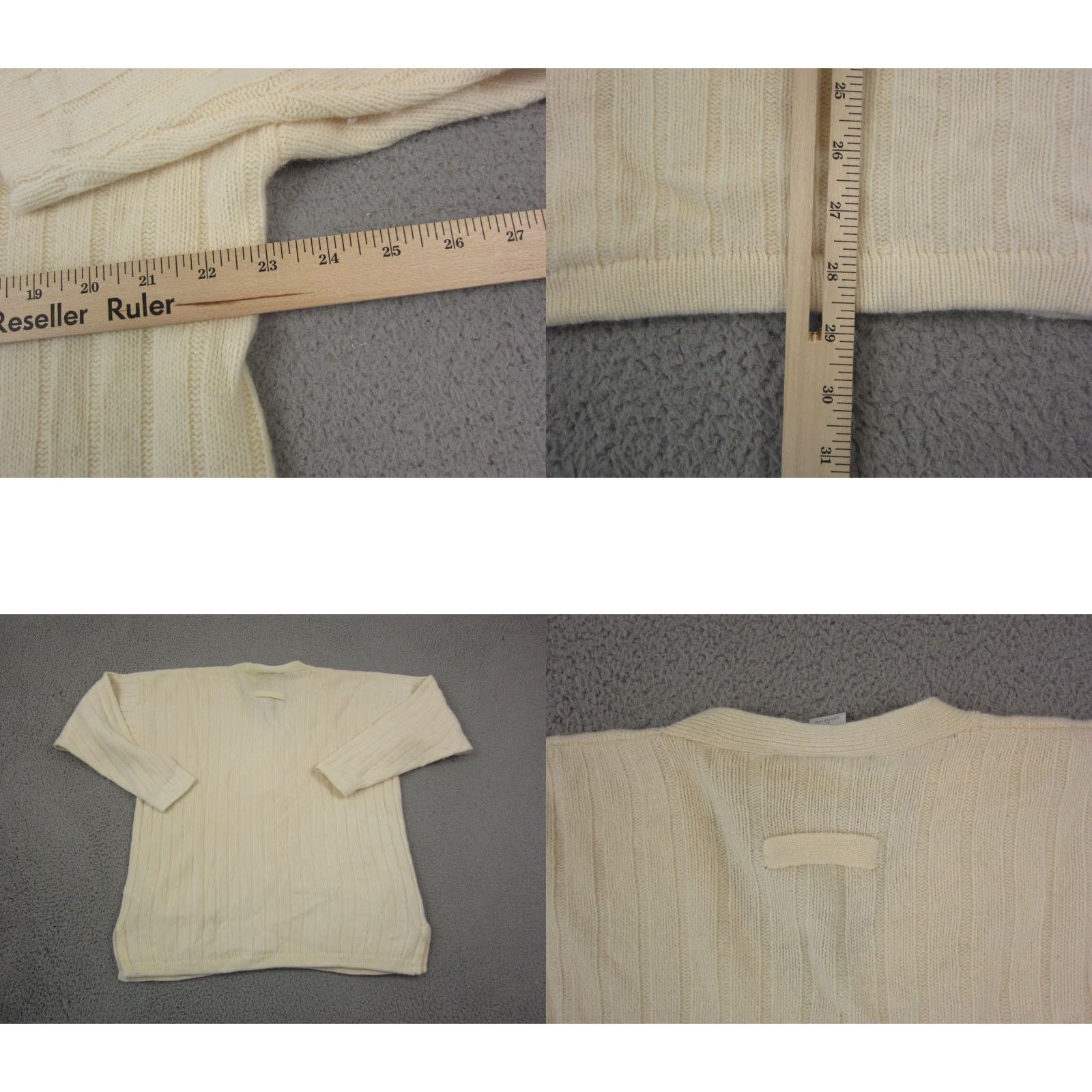 Vintage VINTAGE The Limited Sweater Womens Large Yellow Lambswool Angora Henley 90s Size L / US 10 / IT 46 - 8 Thumbnail