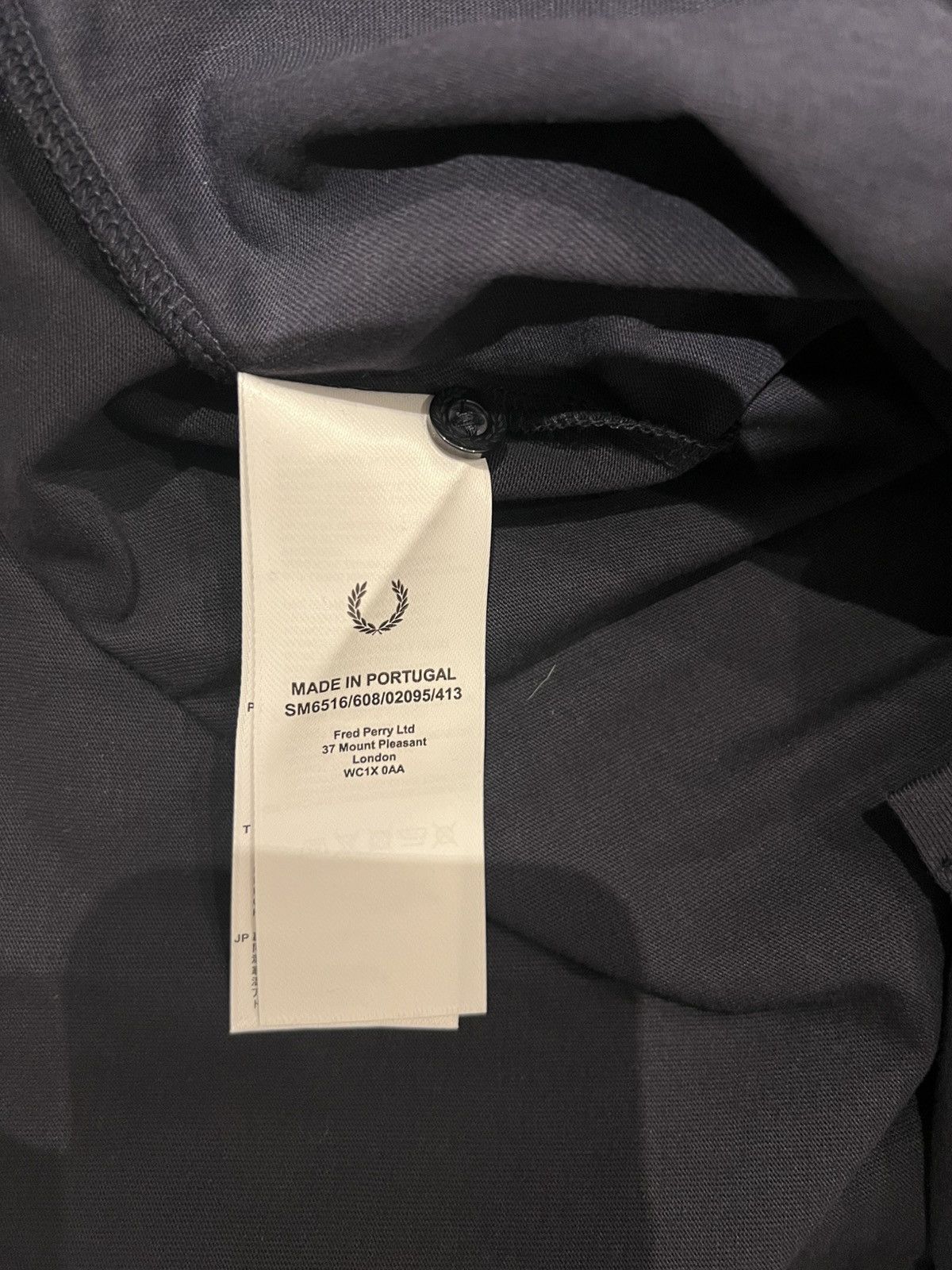 Raf Simons FRED PERRY Raf Simons Printed Jersey Navy XL long sleeve Size US XL / EU 56 / 4 - 10 Thumbnail