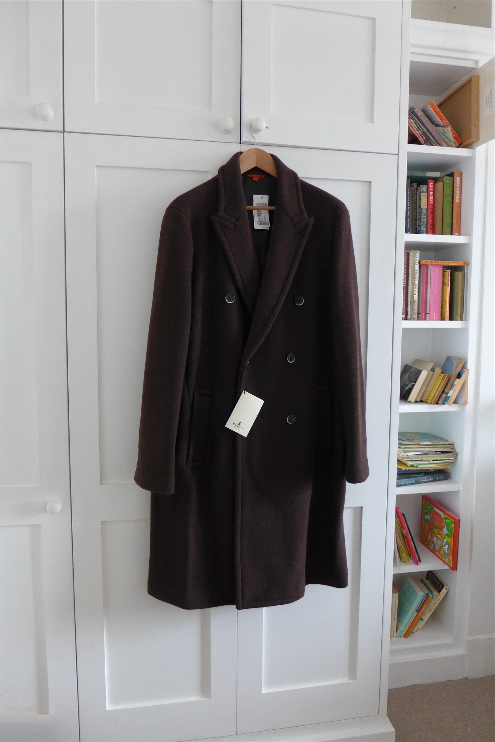 Barena Barena Double Breasted Overcoat - Brown Wool Size US L / EU 52-54 / 3 - 3 Thumbnail