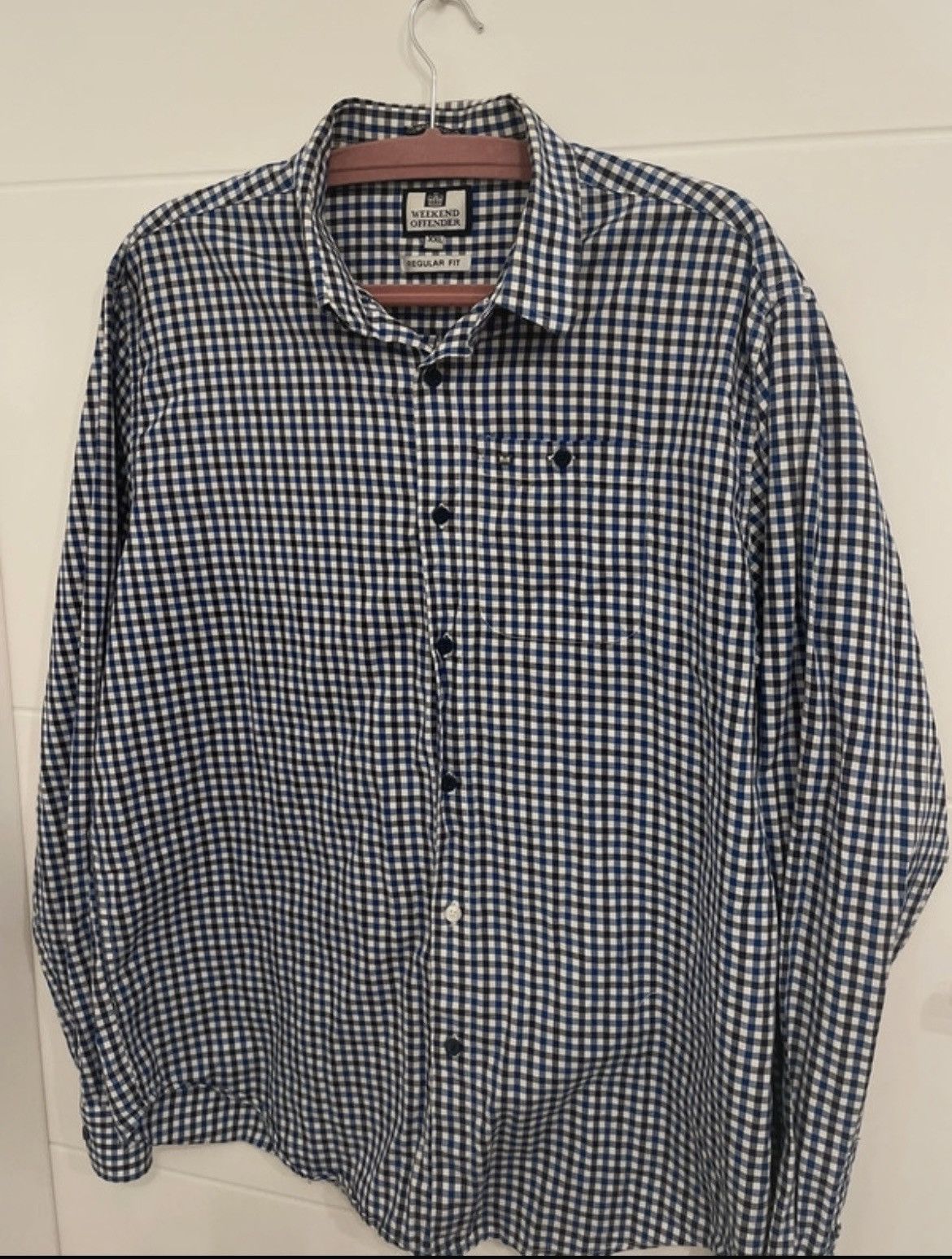 Weekend Offender Weekend Offender Men's Long Sleeve Shirt Check Cotton Size US XXL / EU 58 / 5 - 3 Thumbnail
