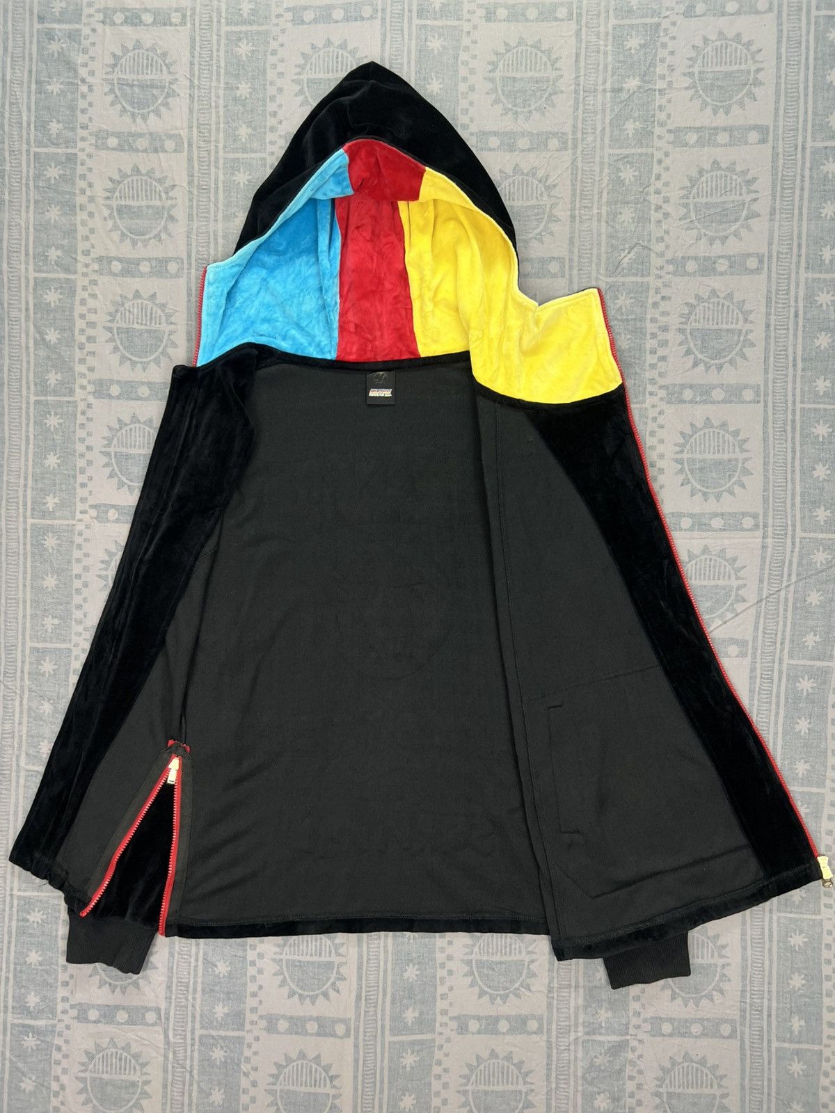 Japanese Brand 24Karats Velvet Asymmetrical Zip Ups Hoodie Size US L / EU 52-54 / 3 - 8 Thumbnail