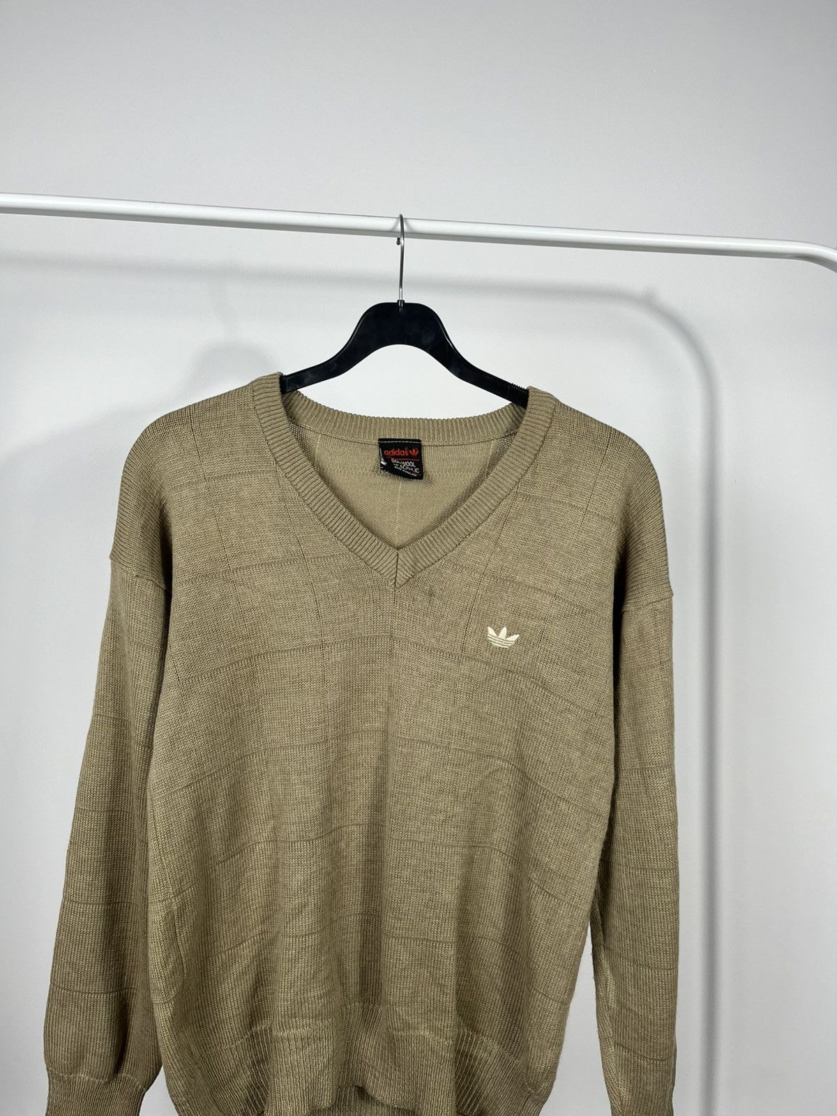 Adidas Vintage Adidas Wool Blend V-Neck Knit Sweater Women’s S Size S / US 4 / IT 40 - 2 Thumbnail