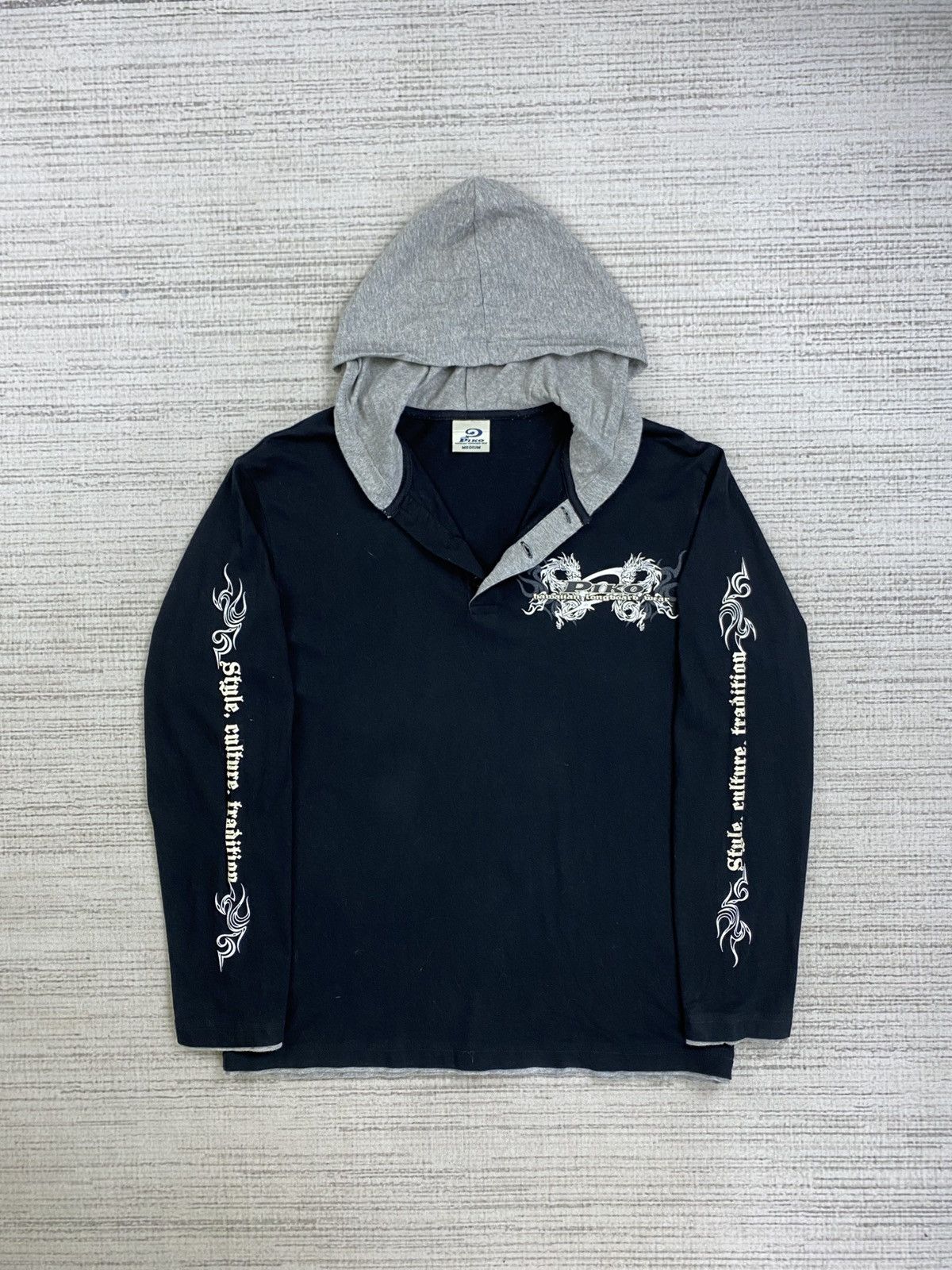 If Six Was Nine × Japanese Brand × Vintage Vintage Piko Dragonfly Full Printed Hoodie Jacket Size US M / EU 48-50 / 2 - 5 Thumbnail