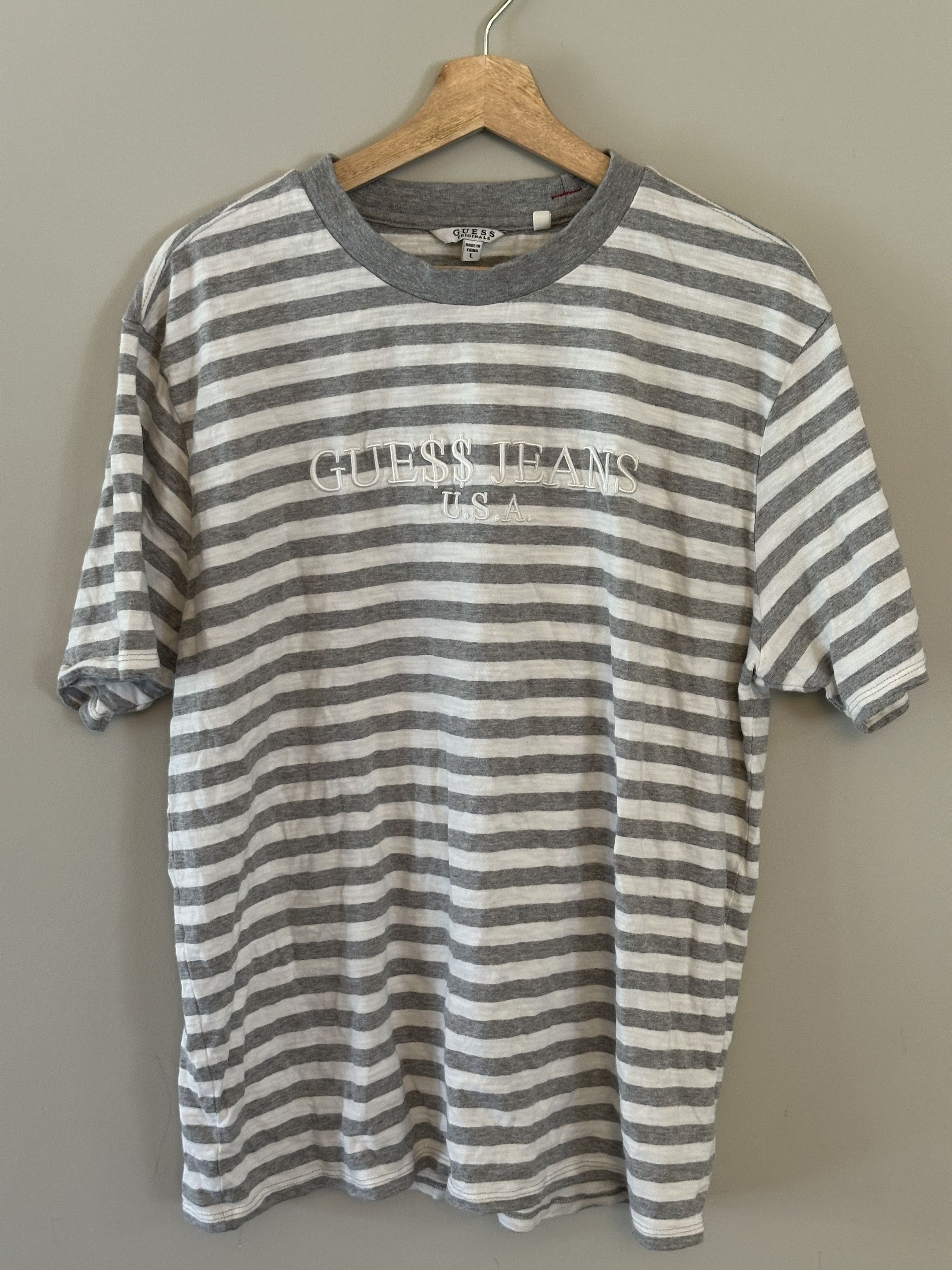 GUESS×A$AP Guess X A$AP Rocky Shirt Women's Large Red White Striped