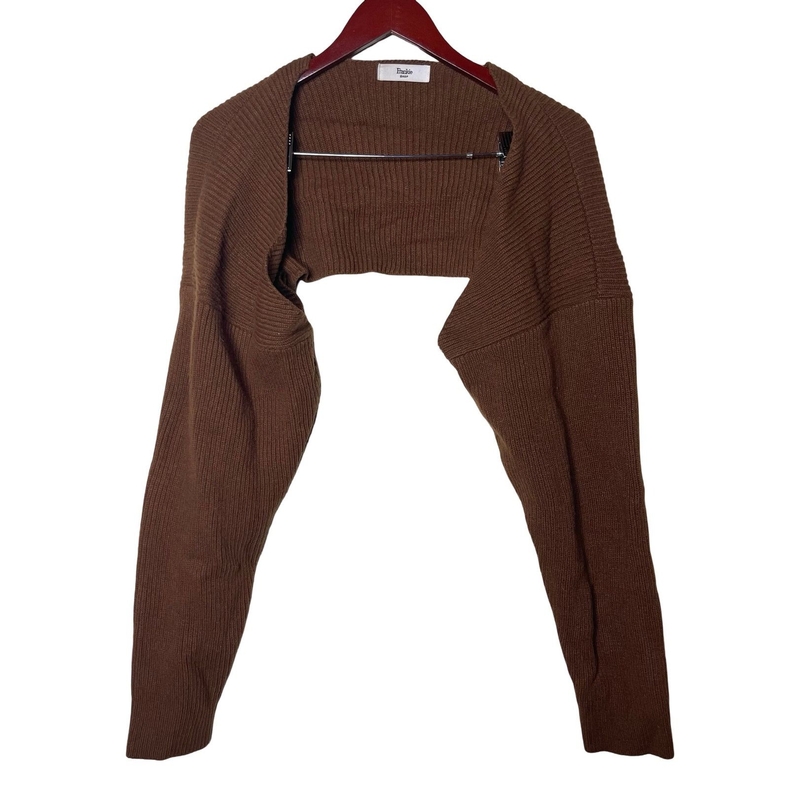 Frankie Shop Frankie Shop Brown Knitted Bolero Shrig Cardigan sleeves M Size M / US 6-8 / IT 42-44 - 2 Thumbnail