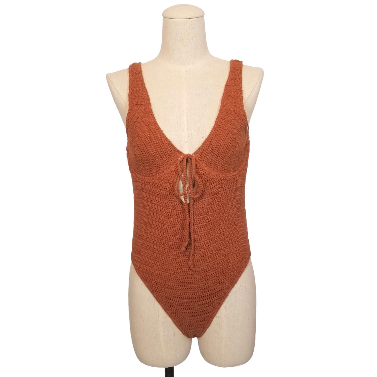 Other LPA Mystique One Piece Crochet Rusty Orange Sz Medium Size ONE SIZE - 1 Thumbnail