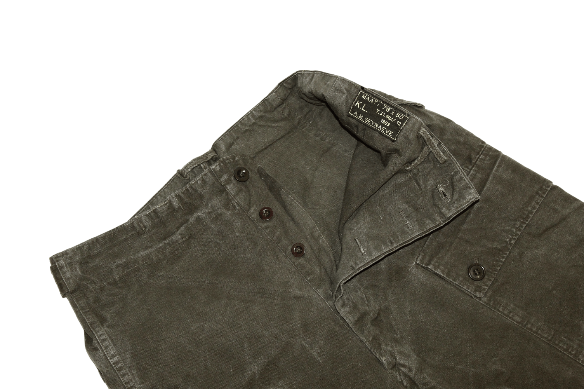 Buzz Rickson's 1959 A.M. Seynaeve Army Surplus Coated Utility Cargo Pant Size US 32 / EU 48 - 6 Thumbnail