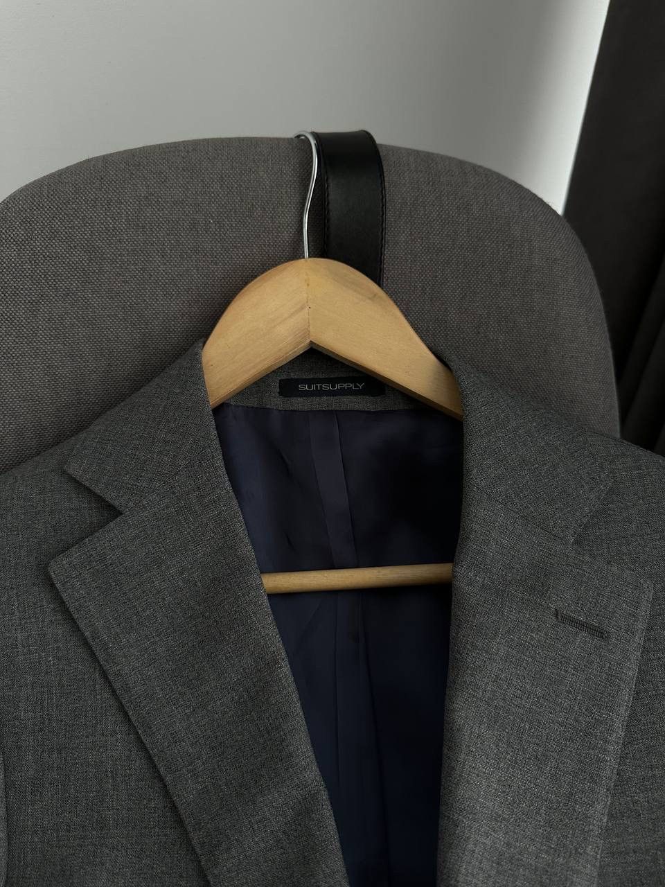 Suitsupply × Vintage Vintage Suitsupply Brescia Spalla Ferrara Gray Mens 42 Suit Size 42S - 22 Thumbnail