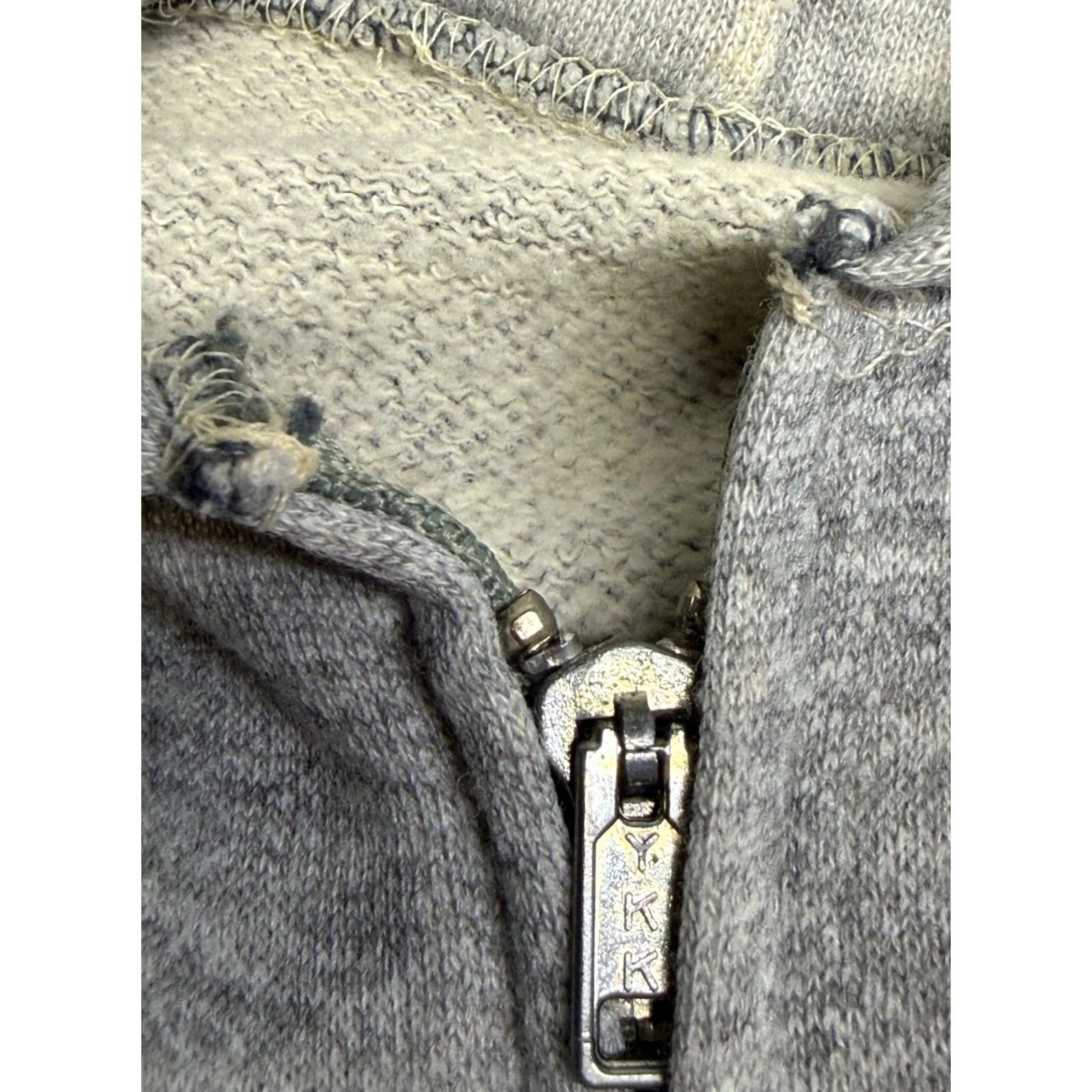 Vintage Vintage Blank Hoodie Mens Large Heather Gray Full Zip USA Made Sweatshirt Size US L / EU 52-54 / 3 - 2 Thumbnail