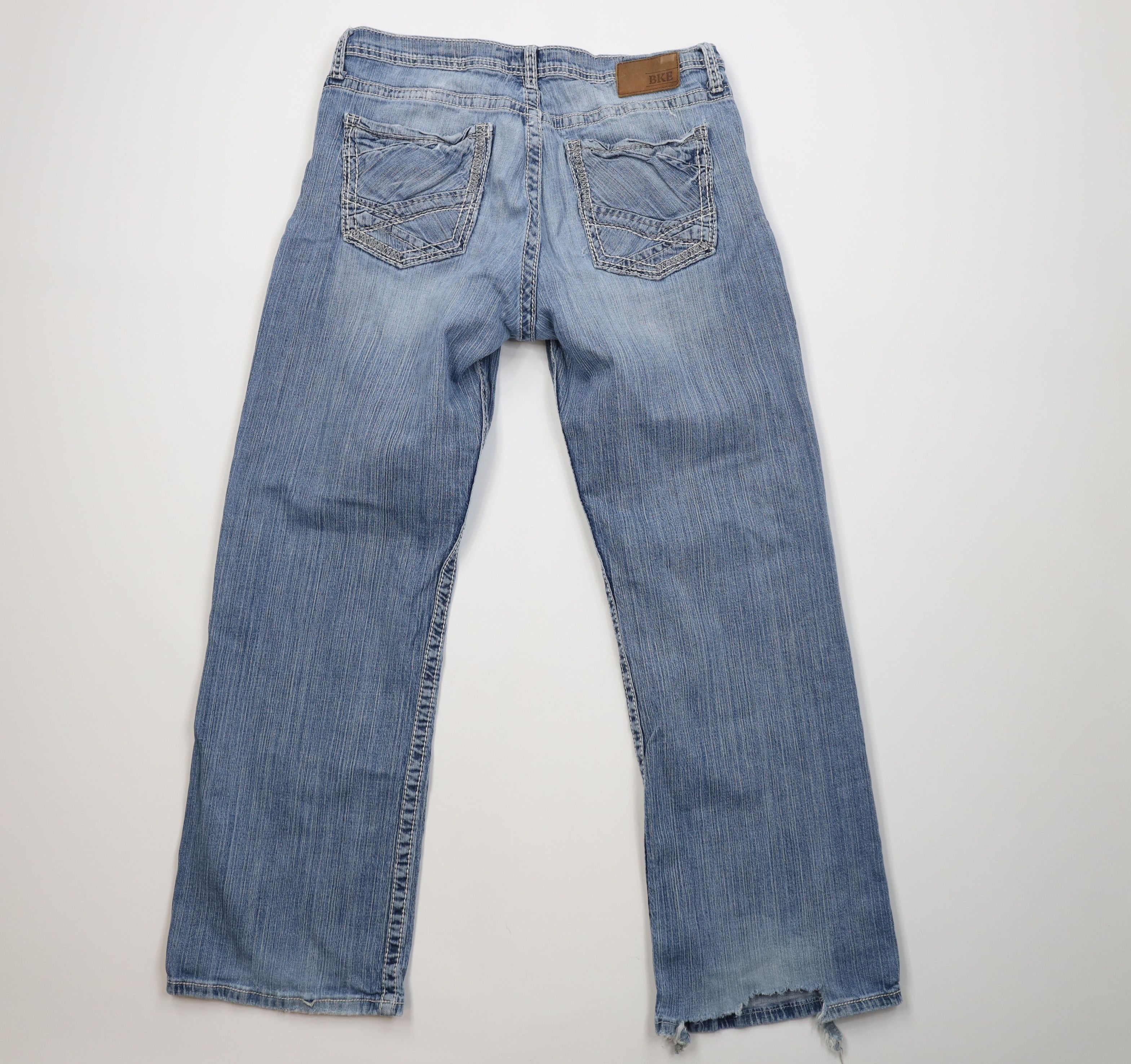 Vintage Buckle BKE Thick Stitch Tyler Bootcut Denim Jeans Stretch Size US 36 / EU 52 - 11 Thumbnail
