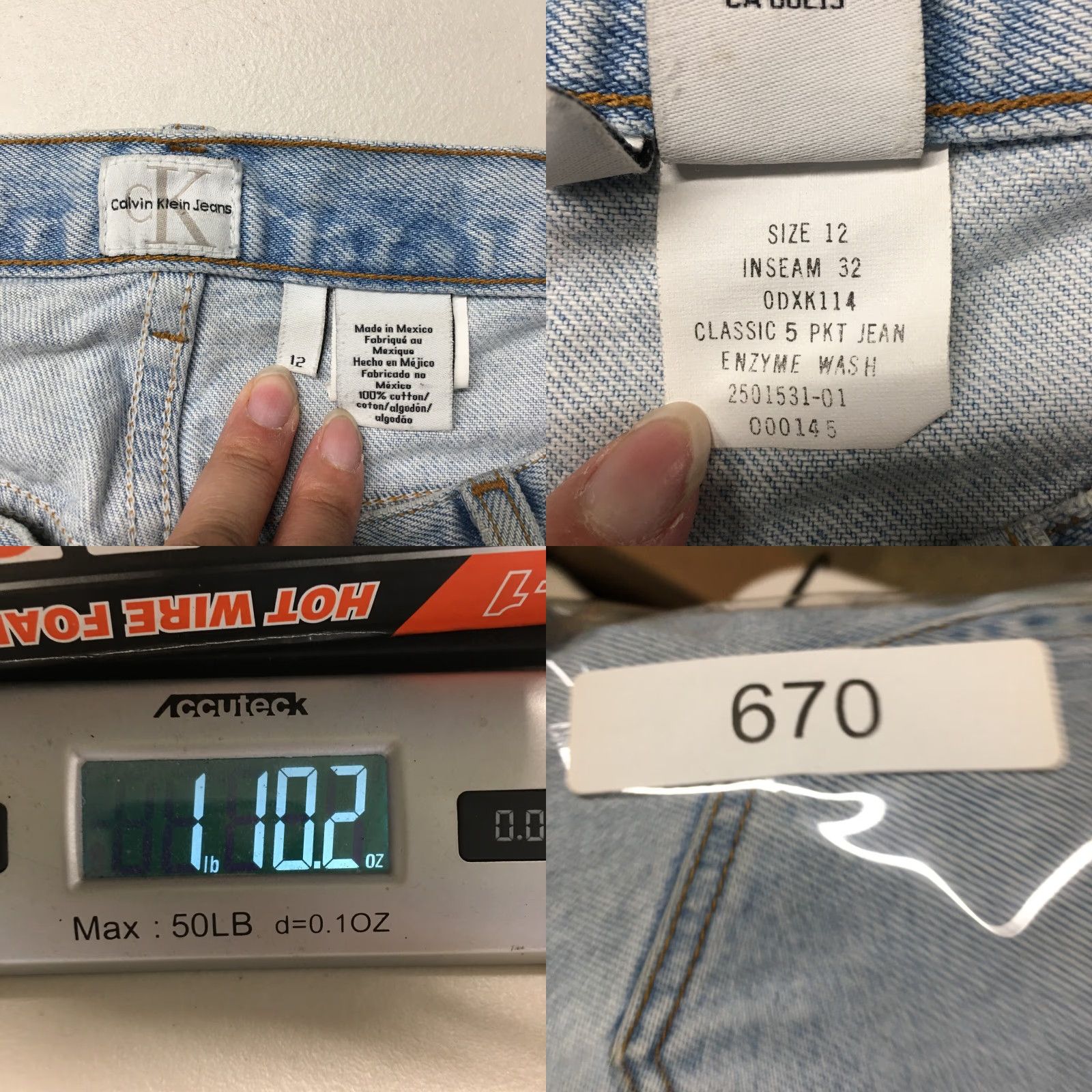 Calvin Klein Calvin Klein Jeans Womens 12 Blue Classic 5-Pocket Enzyme Wash Straight Leg Zip Jeans Size 34" / US 12 / IT 48 - 9 Thumbnail