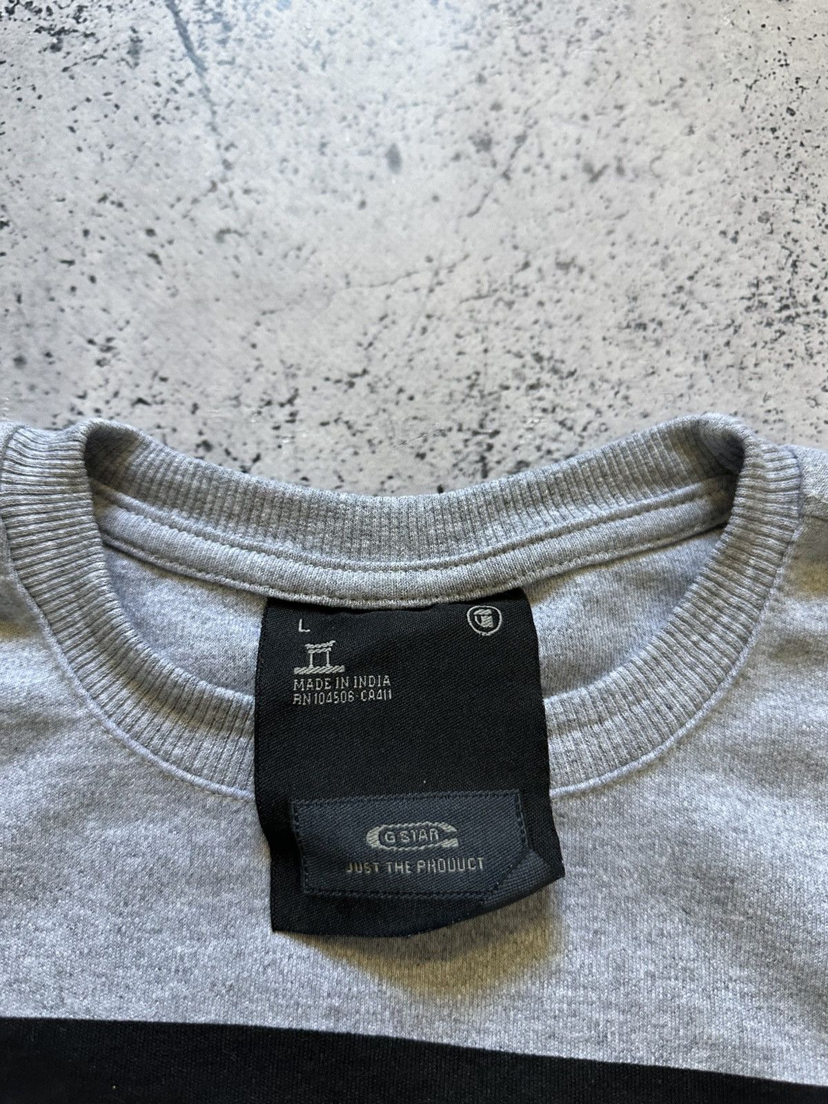 G-Star × Vintage Vintage G-star Raw Sweatshirt Big Logo Grey Size L Y2K USA Size US L / EU 52-54 / 3 - 3 Thumbnail