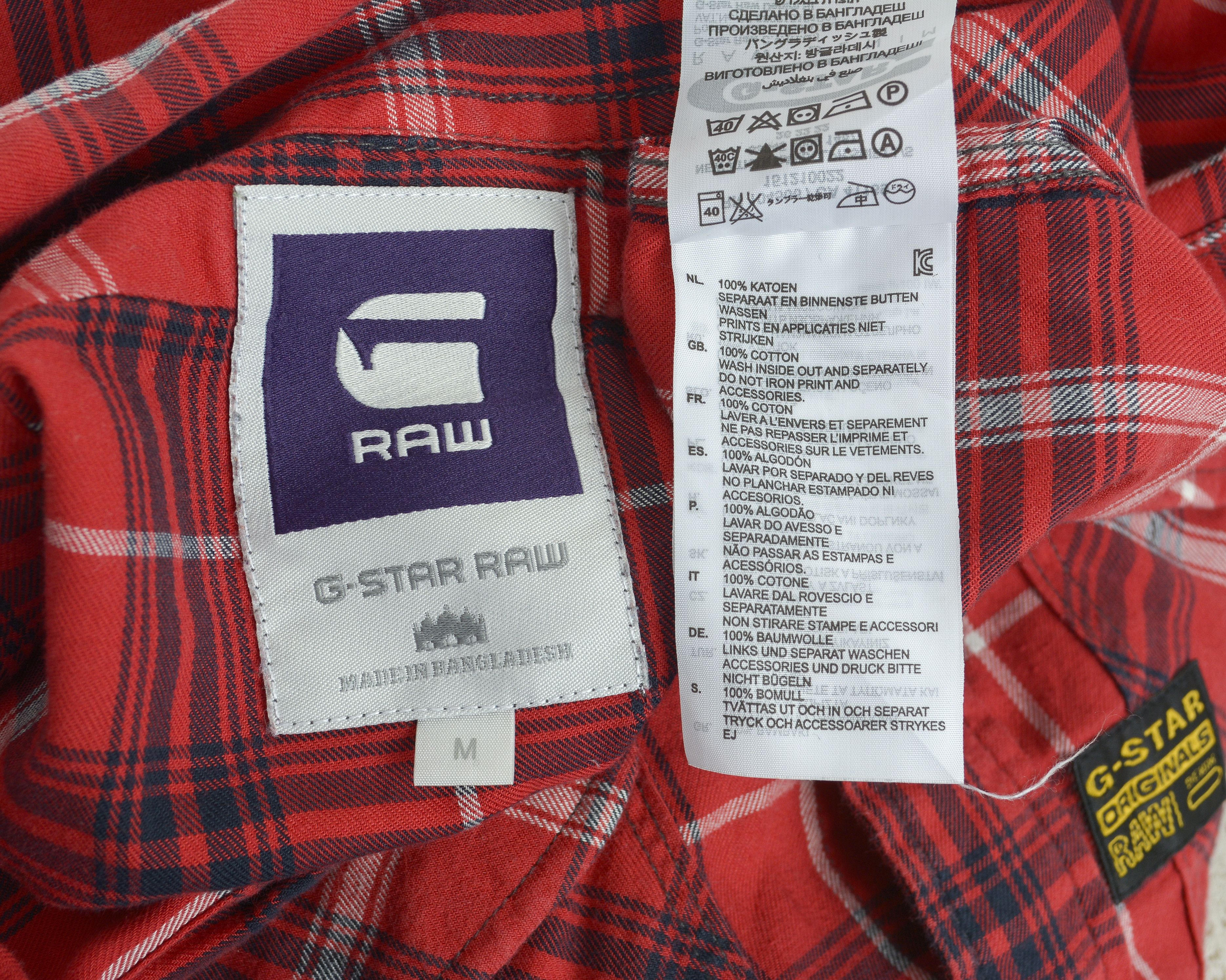 G-Star Casual Shirt Snap Button Up Long Sleeve Cotton Check Top Size US M / EU 48-50 / 2 - 9 Thumbnail