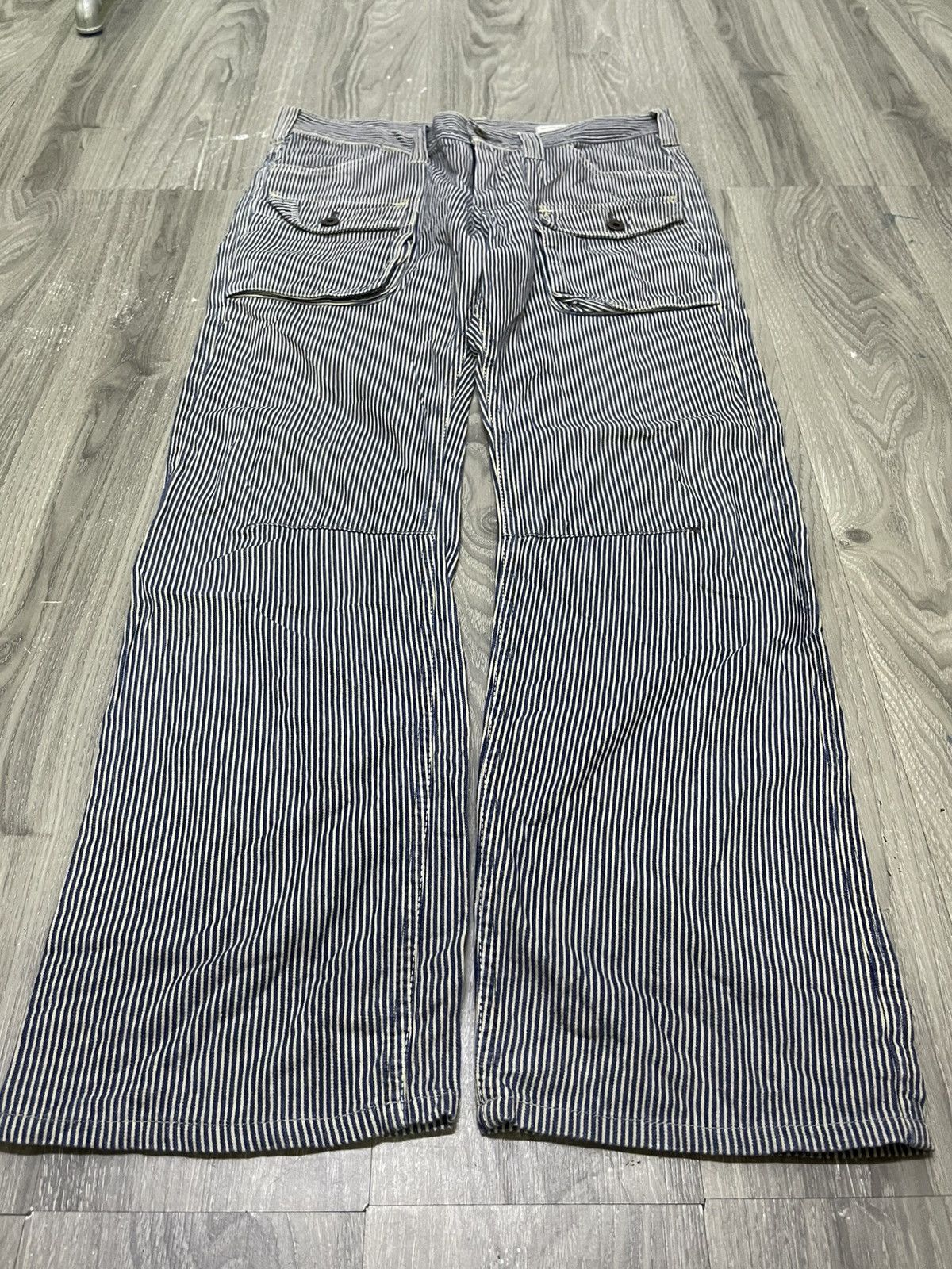 Japanese Brand Jepanes Brand x Studio Ecru Bush Pants Denim Hickory Size US 33 - 9 Thumbnail