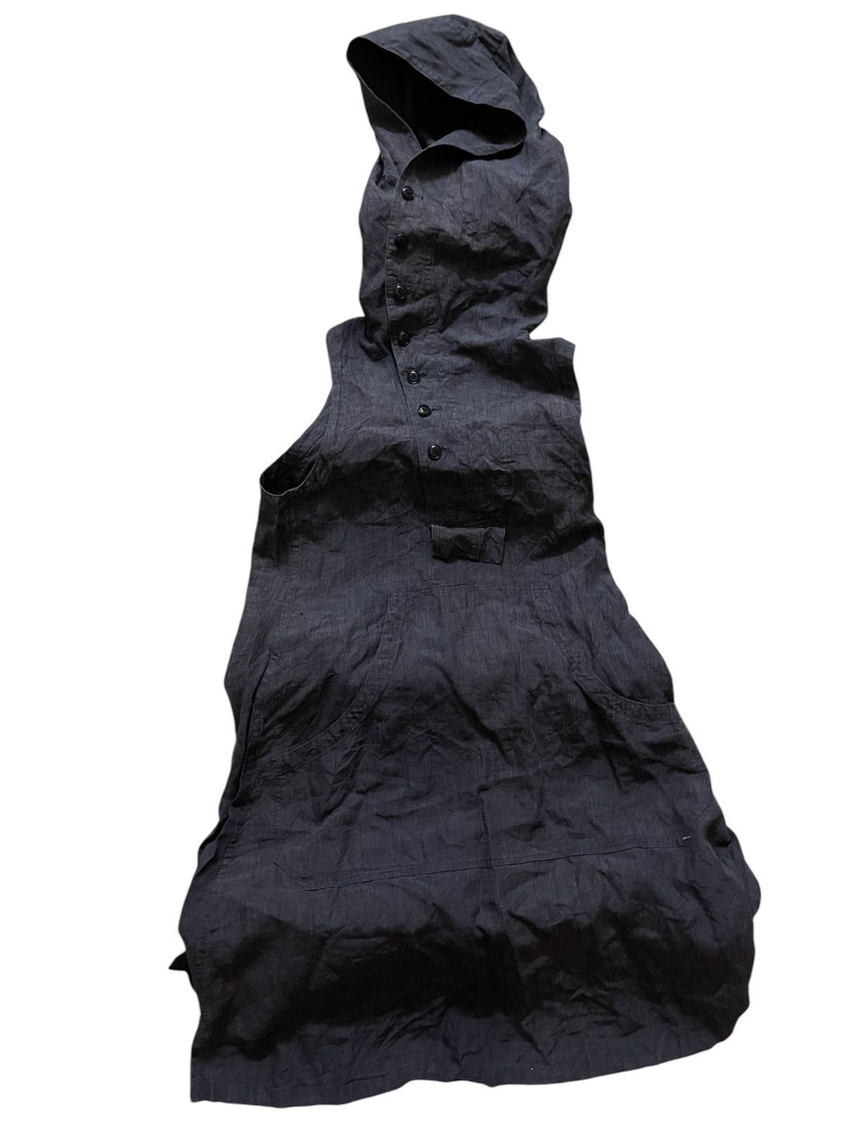Yohji Yamamoto 🔥RARE🔥ARCHIVAL YOHJI YAMAMOTO MAXI DRESS HOODIE LONG NECK Size M / US 6-8 / IT 42-44 - 3 Thumbnail