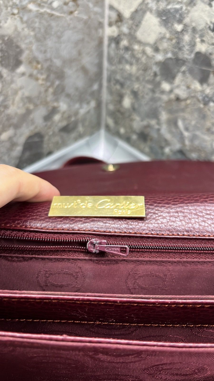 Cartier × Vintage Cartier burgundy Must de Cartier shoulder Size ONE SIZE - 9 Thumbnail
