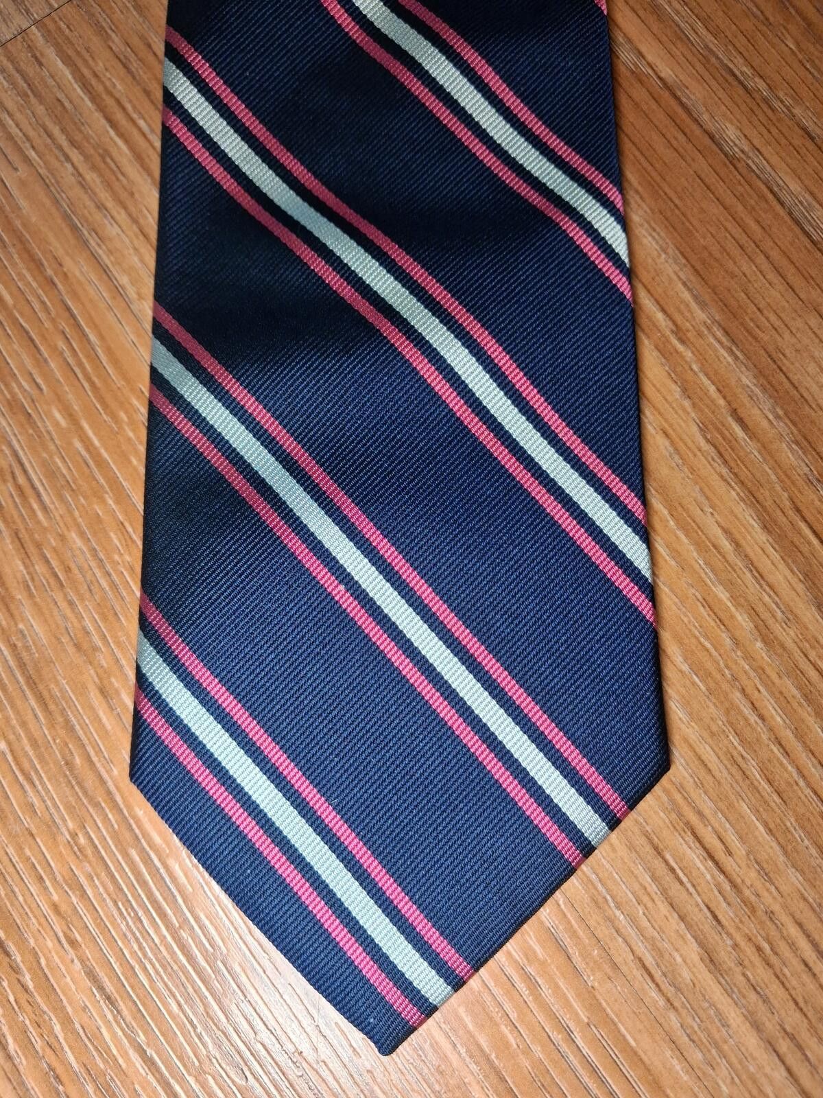 Brooks Brothers Brooks Brothers Silk Tie Navy Multicolor Striped Repp USA Size ONE SIZE - 1 Thumbnail
