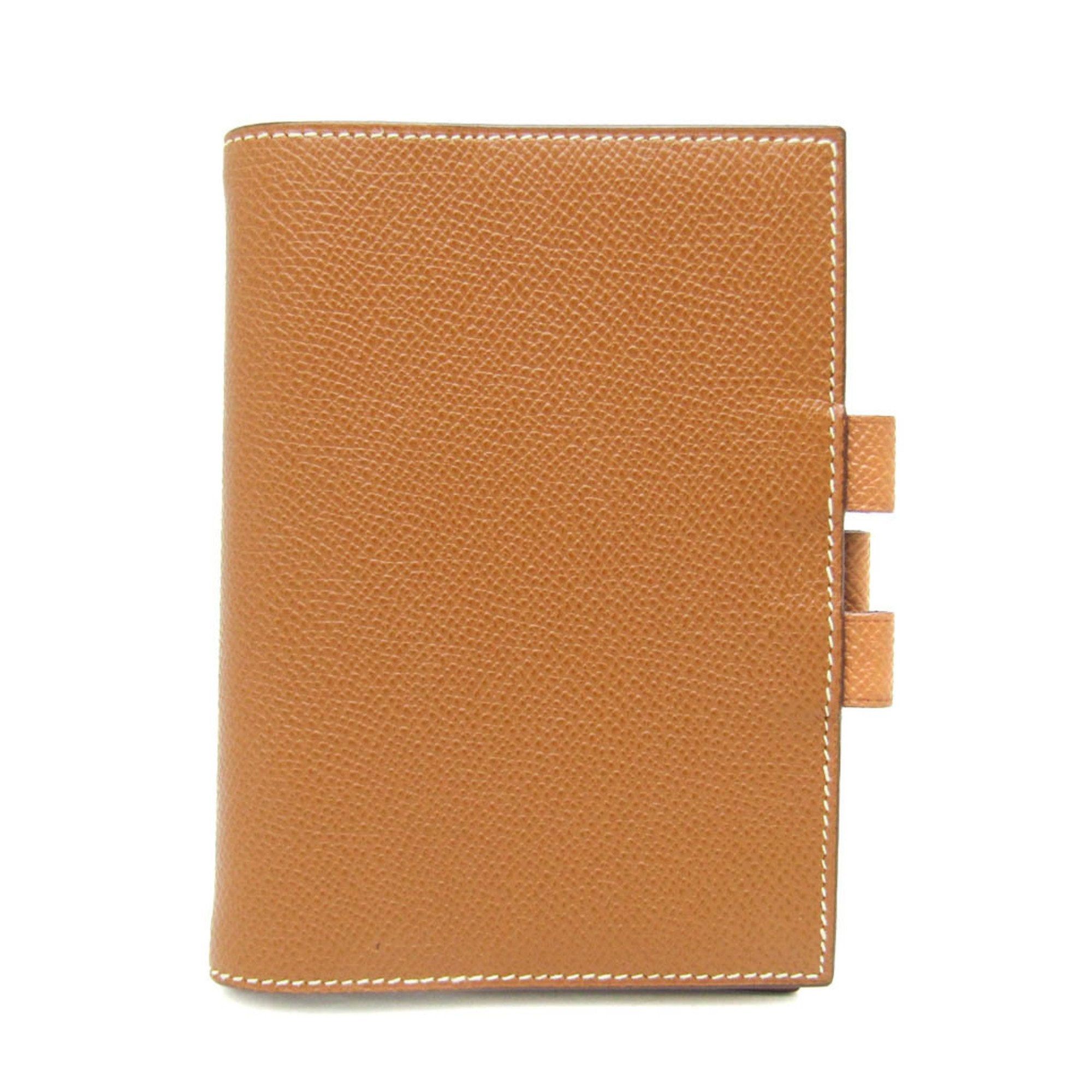image of Hermes Pocket Size Planner Cover Gold Agenda Gm, Women's