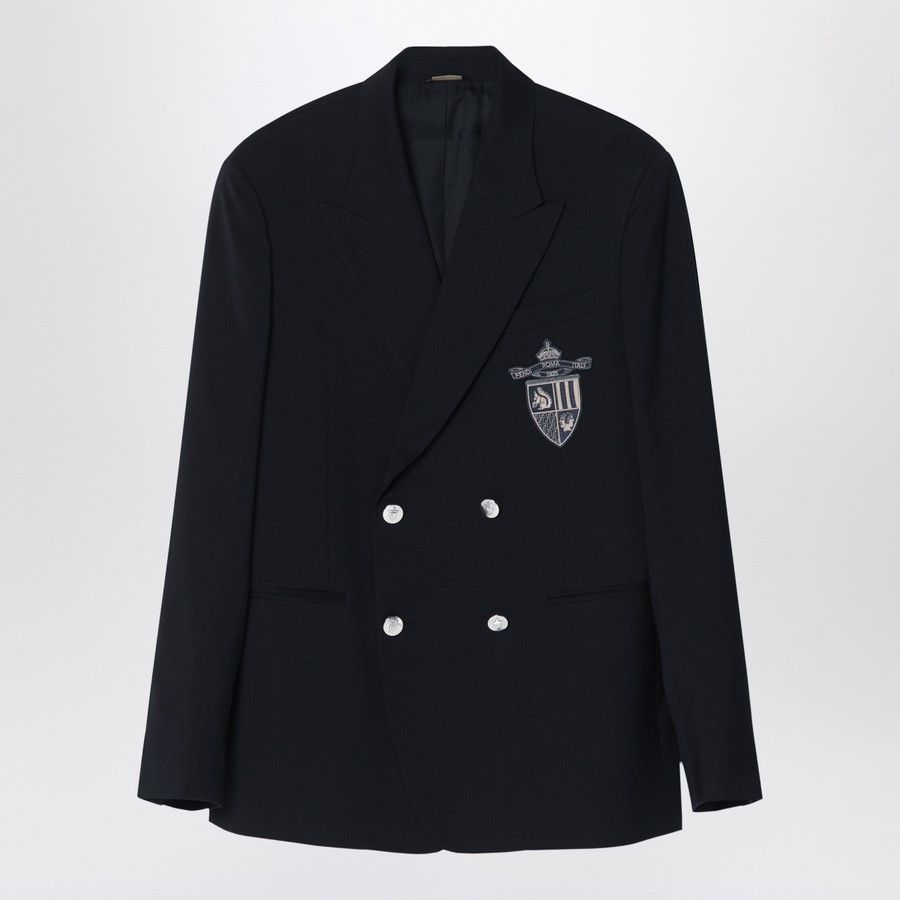 Fendi o1d2blof0226 Double Breasted Jacket in Midnight Blue Size US L / EU 52-54 / 3 - 1 Thumbnail