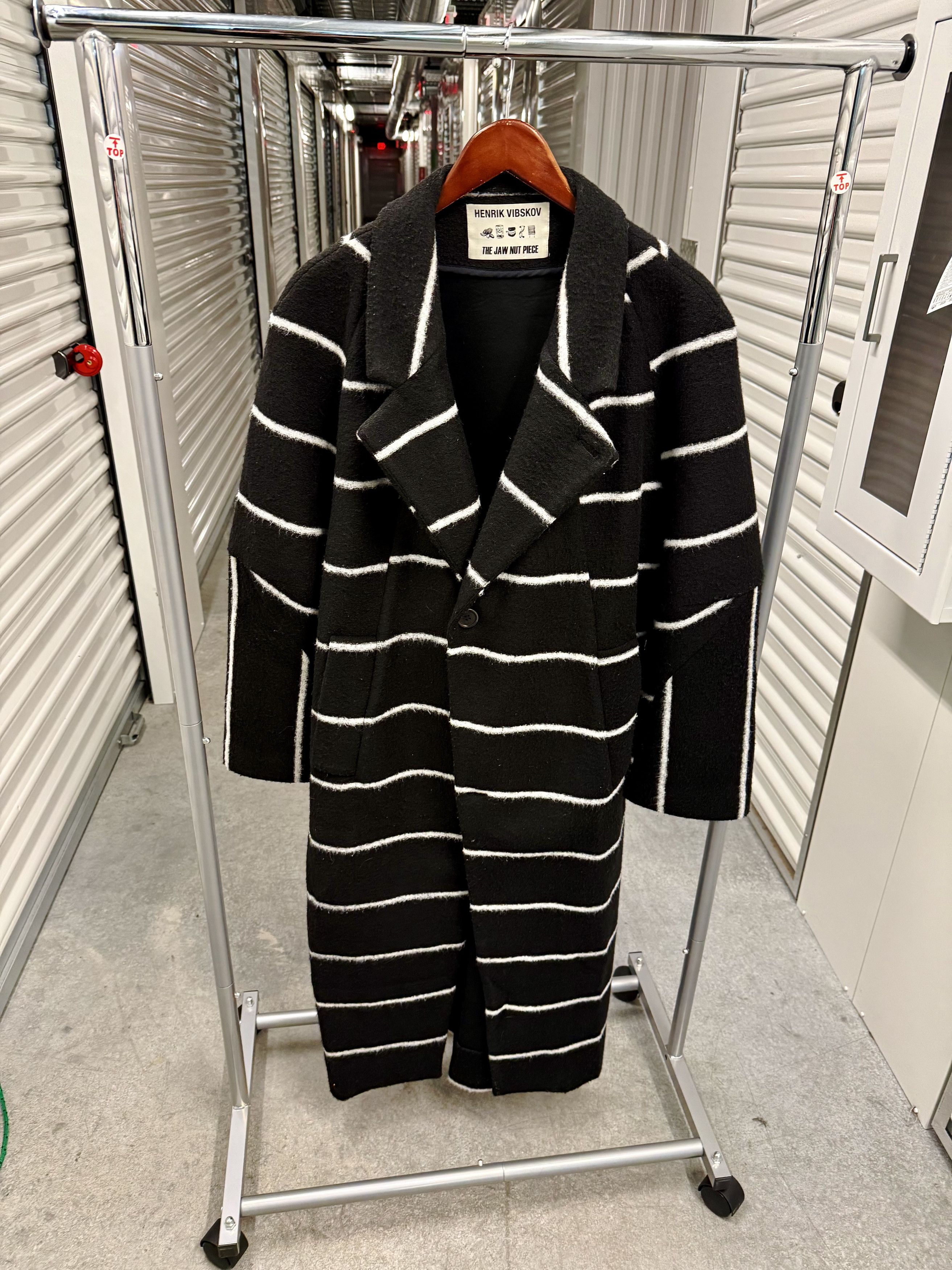 Henrik Vibskov Henrik Vibskov Striped Neoprene Coat sz M Size US M / EU 48-50 / 2 - 2 Thumbnail