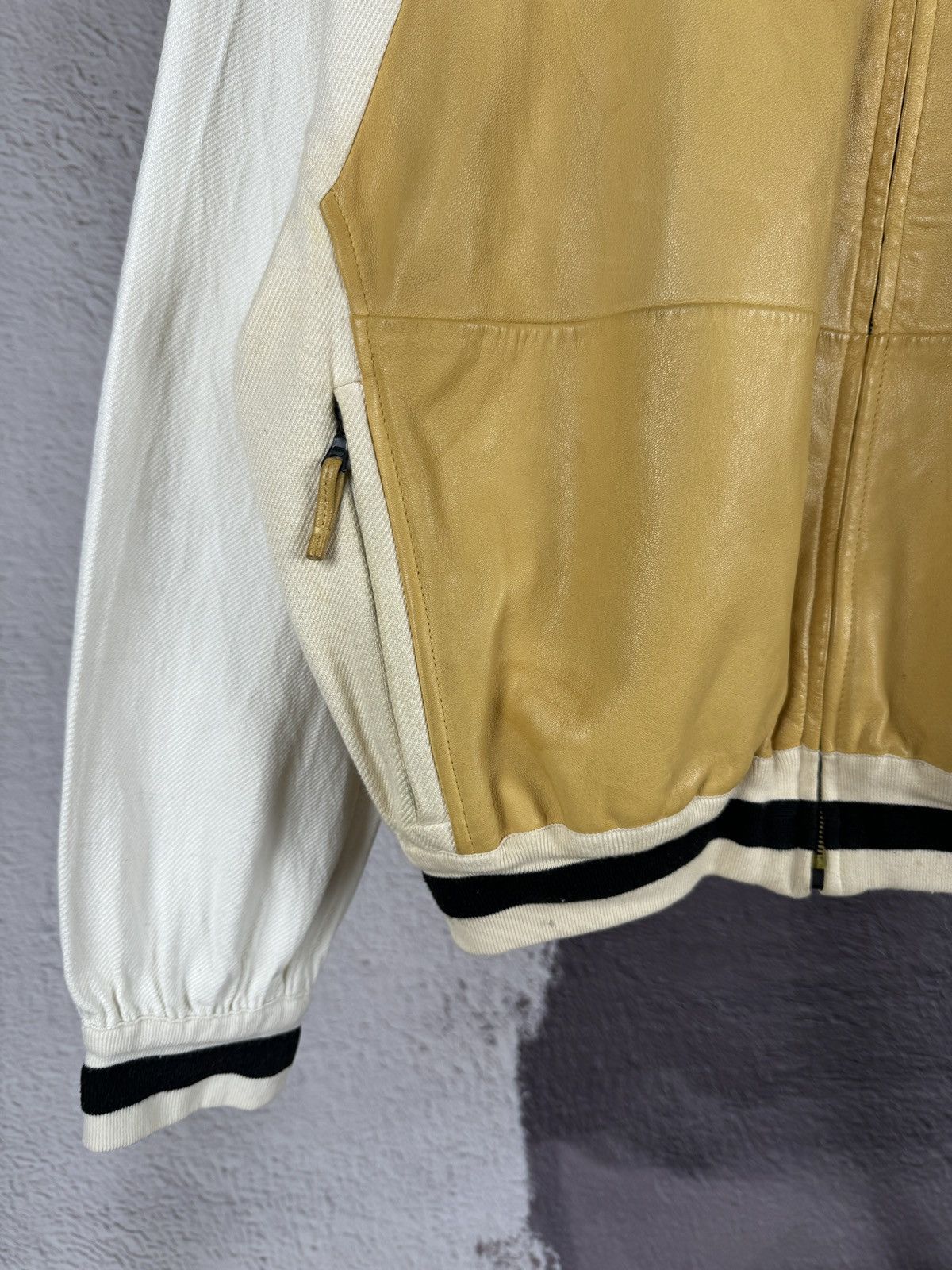 GF Ferre Gianfranco Ferre leather canvas made in Italy jacket rare Size US M / EU 48-50 / 2 - 7 Thumbnail