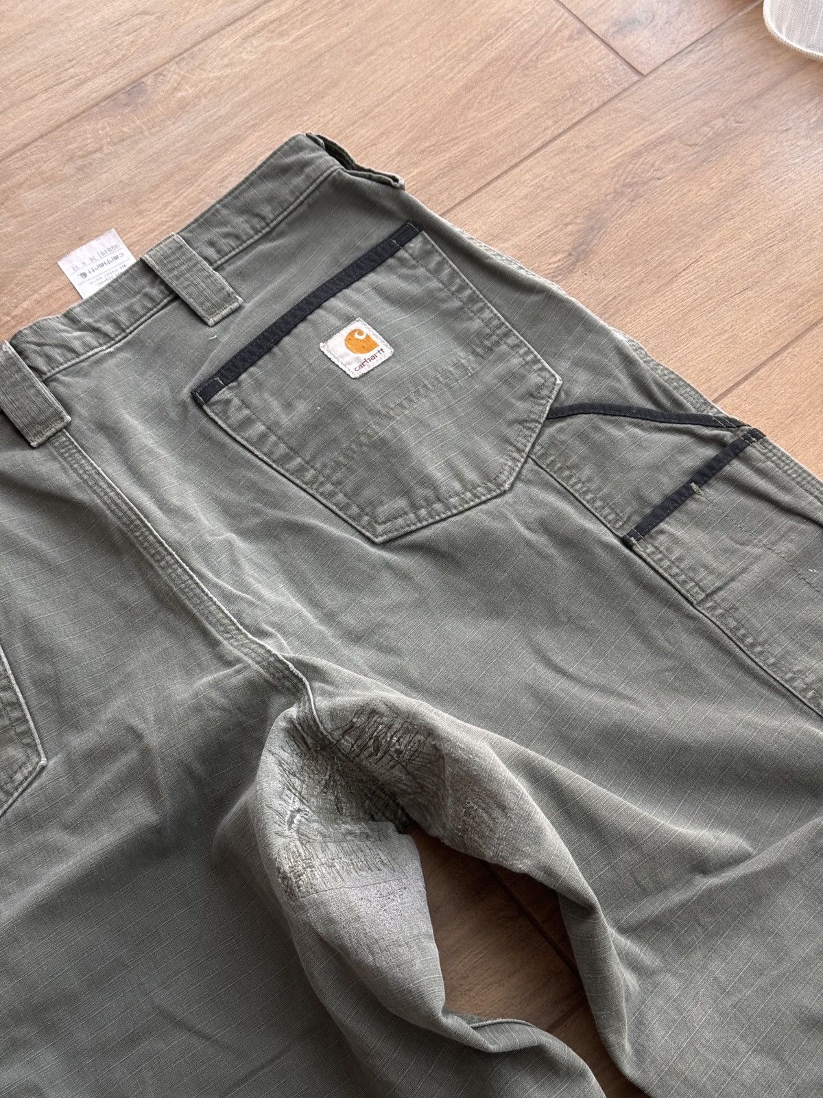 Carhartt × Vintage Vintage Carhartt Workwear Cargo Green Streetwear Pants Size US 38 / EU 54 - 11 Thumbnail