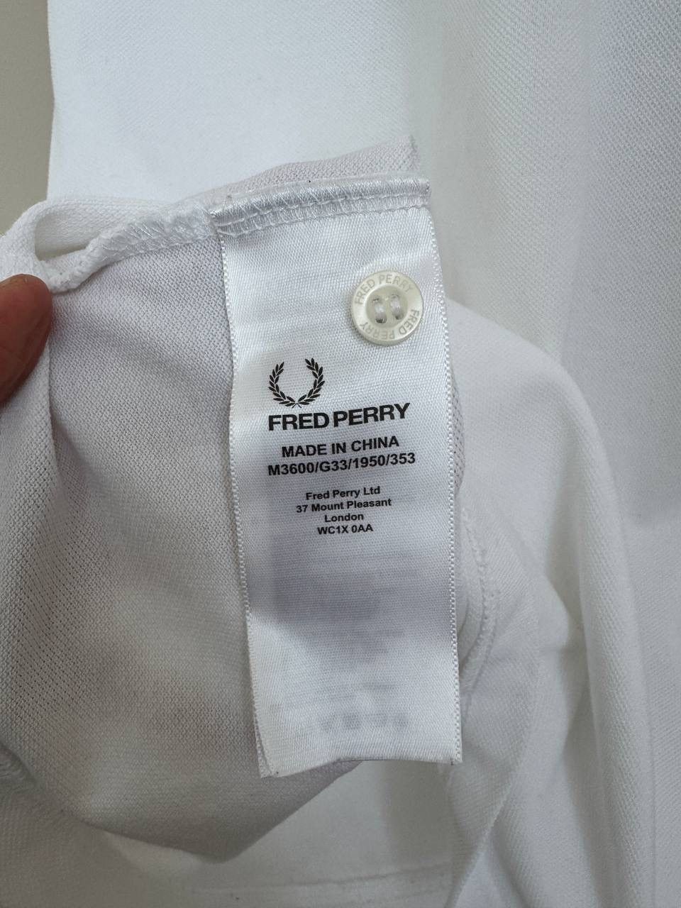 Fred Perry Fred Perry men's polo shirt white size L Size US L / EU 52-54 / 3 - 6 Thumbnail