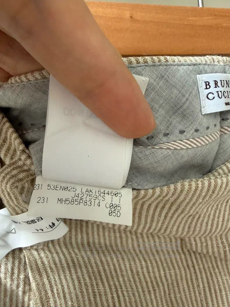Brunello Cucinelli Brunello Cucinelli Beaded Linen Striped Trousers Size 25" / US 0 / IT 36 - 9 Thumbnail