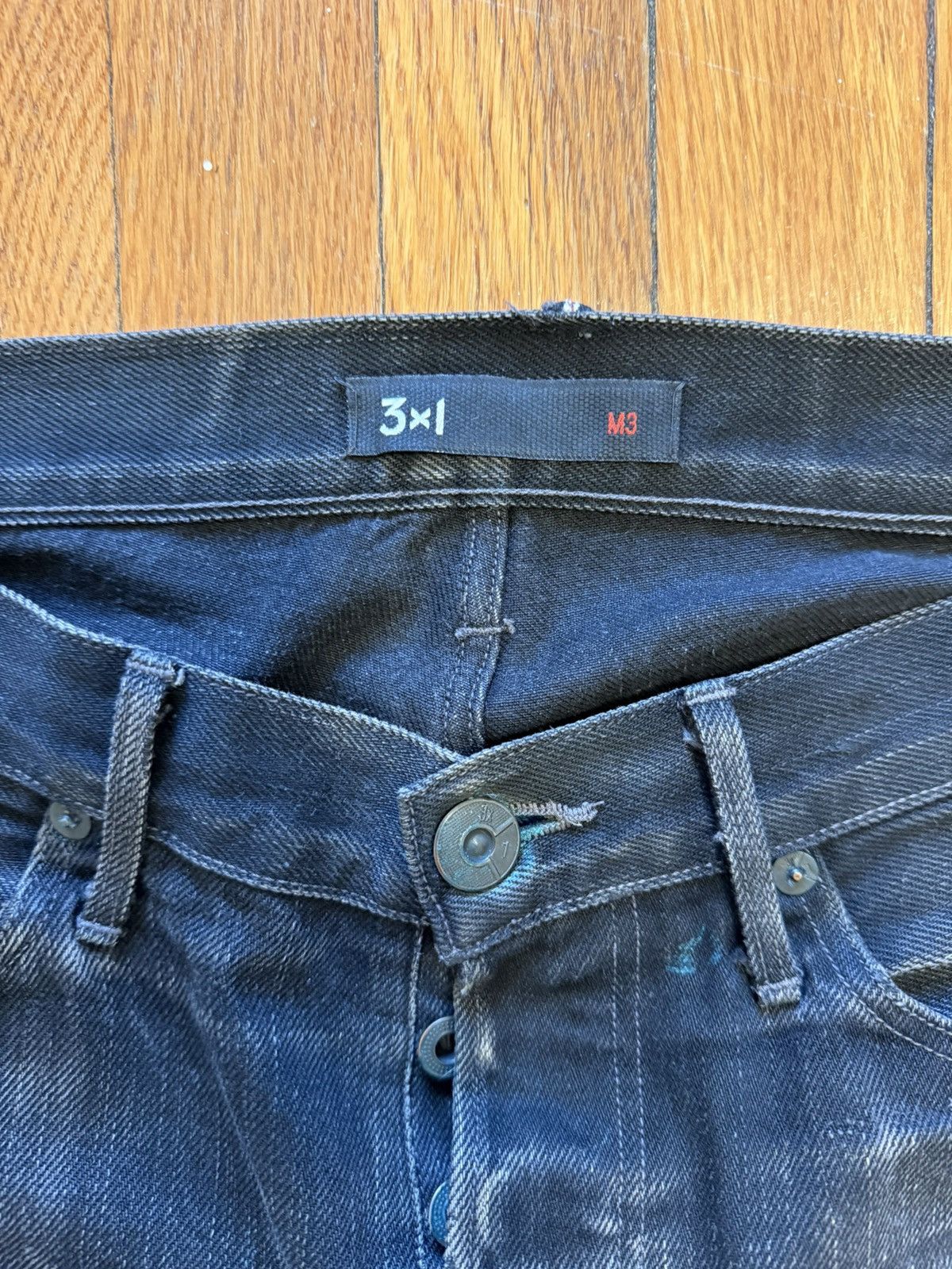 3x1 3 x 1 m3 slim straight jeans in black Kihara denim Size US 32 / EU 48 - 2 Thumbnail