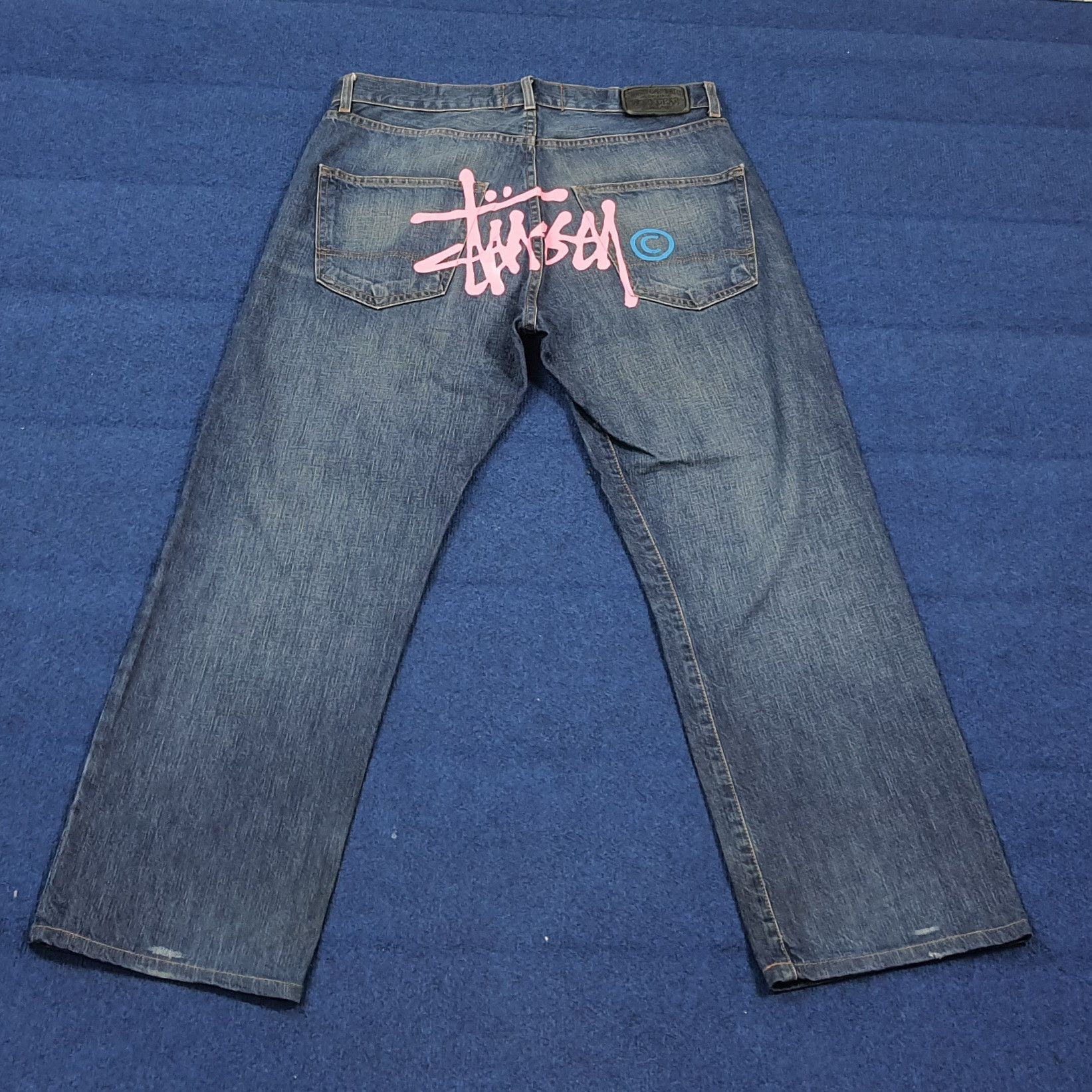 Stussy Vintage Stussy Streetwear Custom Logo Jeans C297N3 Size US 34 / EU 50 - 1 Thumbnail