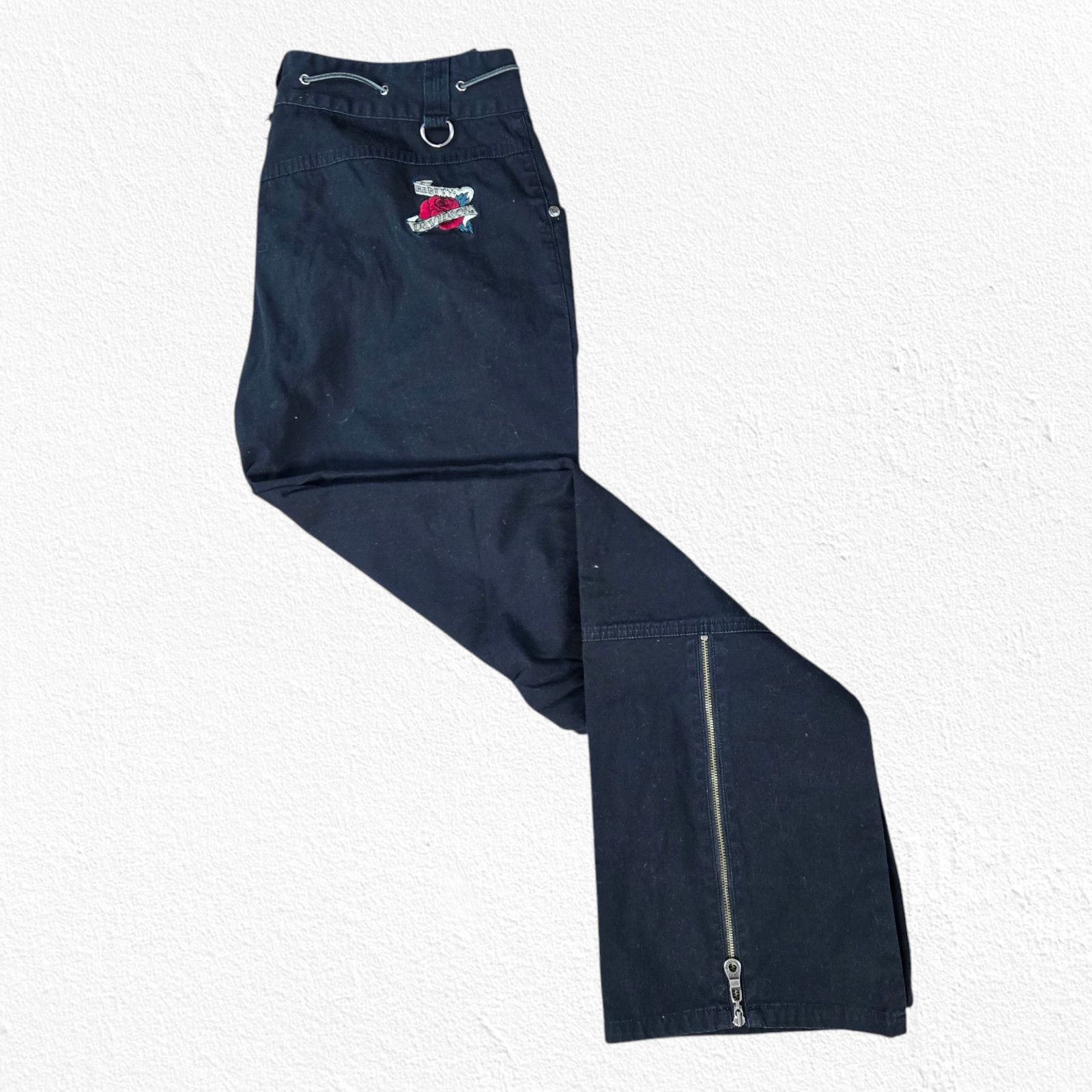 Harley Davidson Harley-Davidson Black Rose Motorcycle Riding Pants Size 30 Size 30" / US 8 / IT 44 - 10 Thumbnail