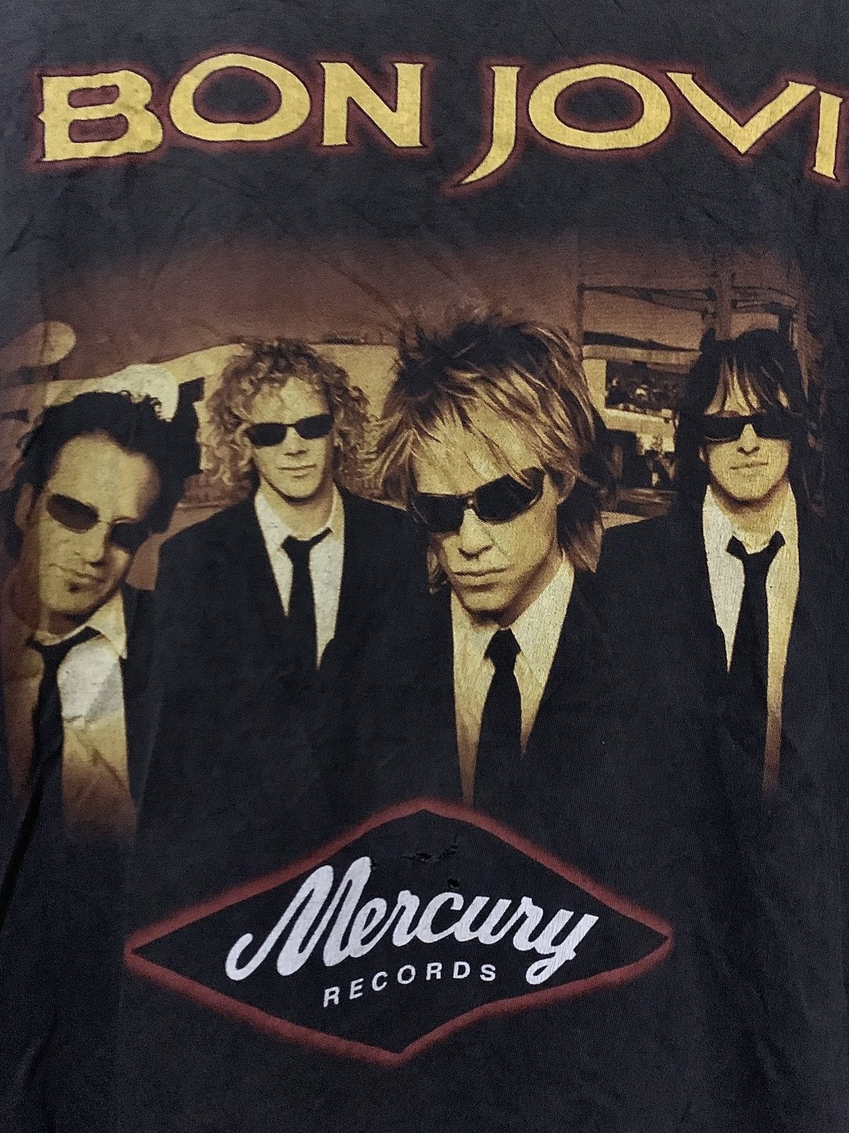 Band Tees VINTAGE BON JOVI MERCURY RECORDS T-SHIRT Size US XL / EU 56 / 4 - 2 Thumbnail