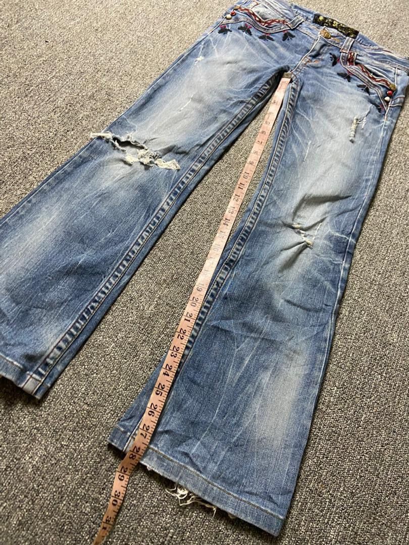 Japanese Brand Vintage Red Pepper Denim Flare Distressed Jeans (184) Size US 30 / EU 46 - 13 Thumbnail
