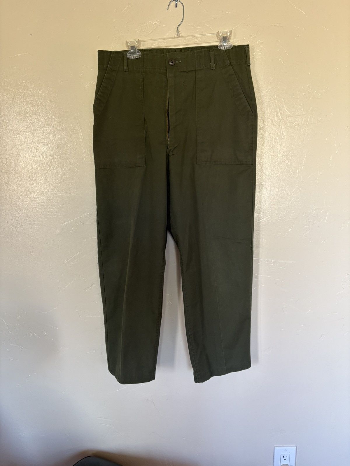 Vintage Vintage US Army OG-507 Utility Trousers — 1982 Issue, 36x31 Size US 36 / EU 52 - 1 Thumbnail
