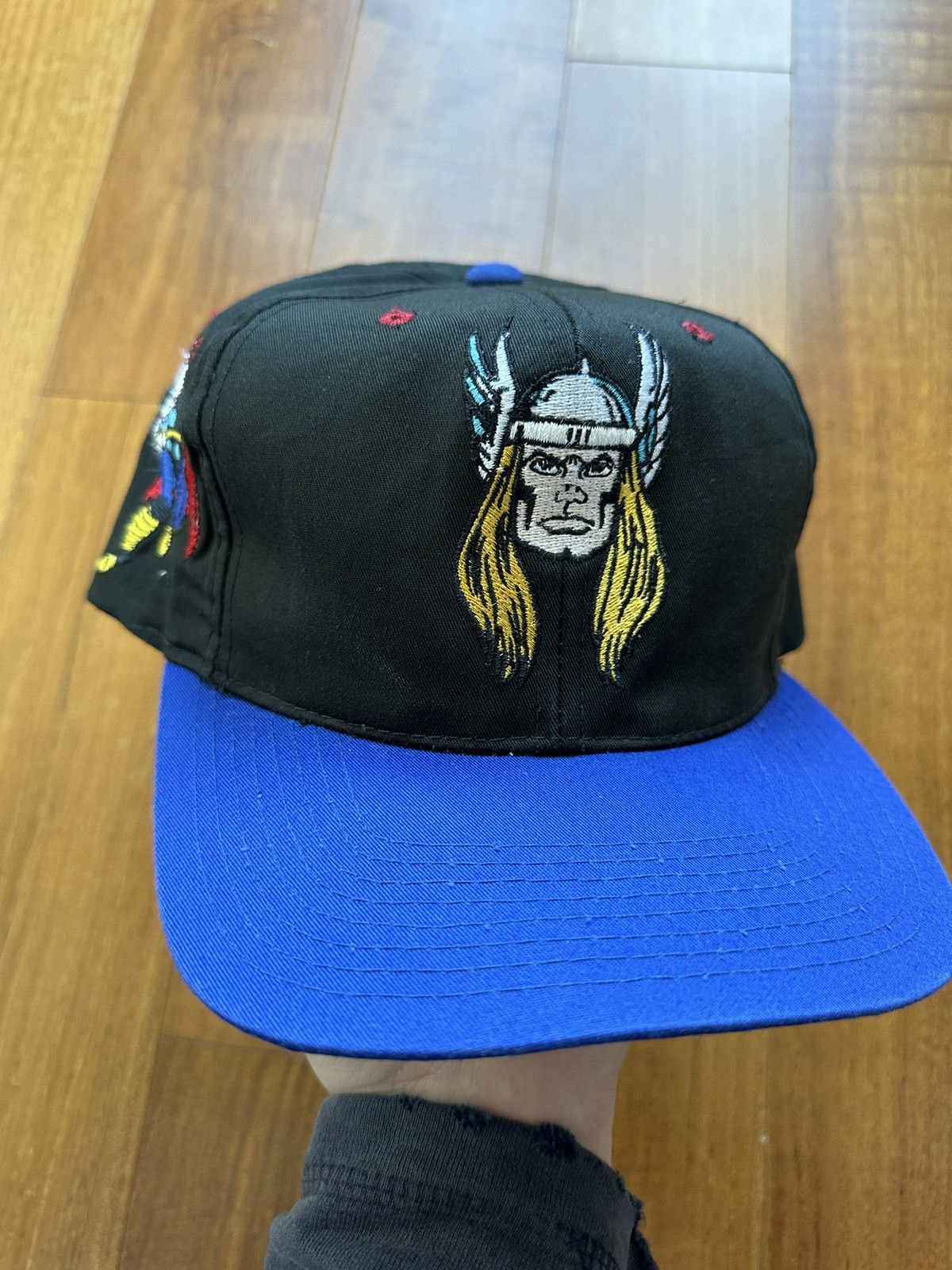 Vintage Vintage 90s American Needle Almighty Thor Toon Blockhead Hat Size ONE SIZE - 2 Thumbnail