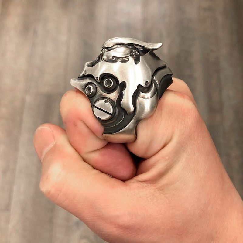 Jewelry CyberpunkJewelry Rings Open Size Chrome Ring (Size 7-13) Size ONE SIZE - 1 Thumbnail
