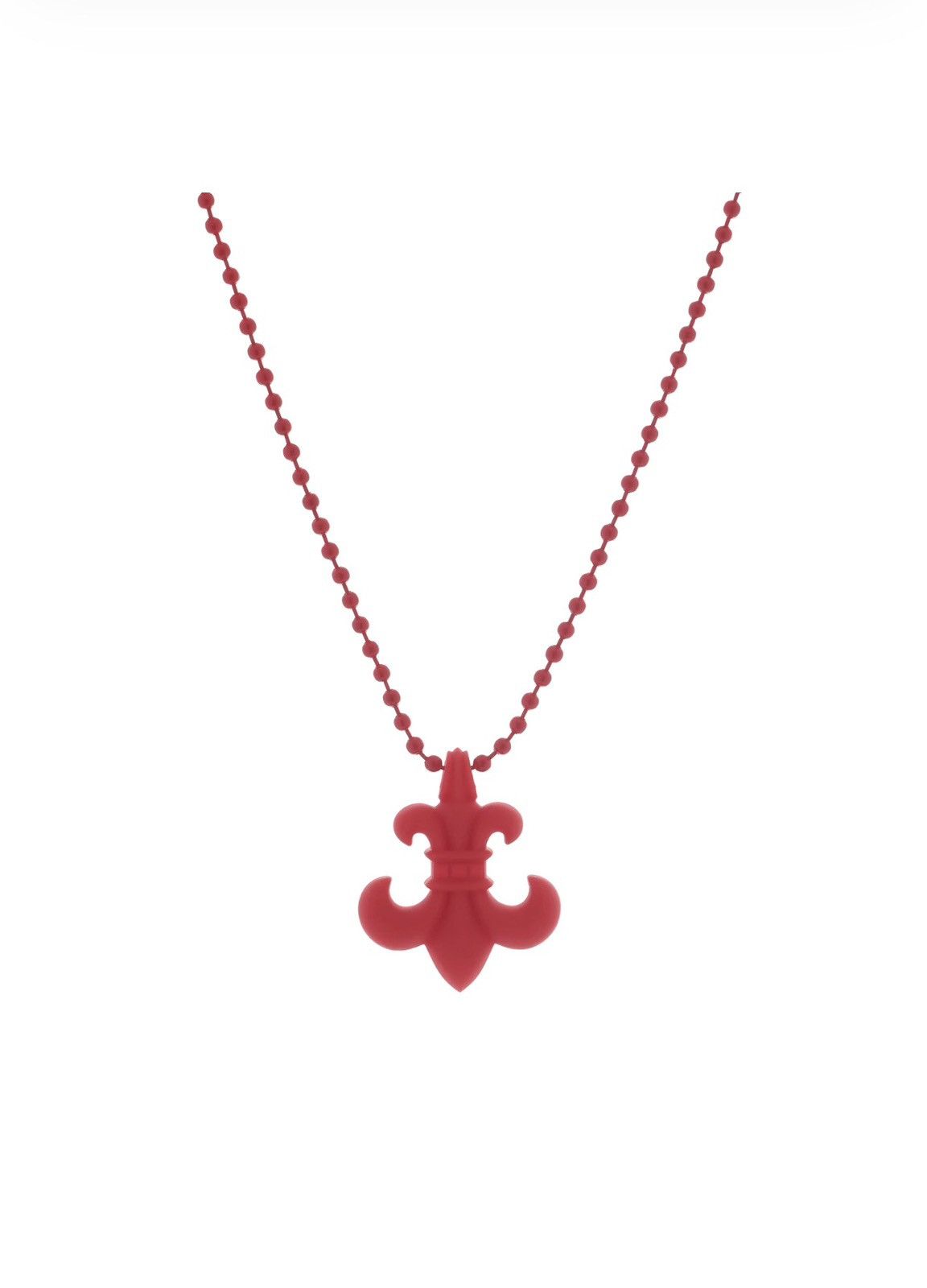 Chrome Hearts Chrome Hearts BS Fleur Silichrome Pendant Red Size ONE SIZE - 2 Thumbnail