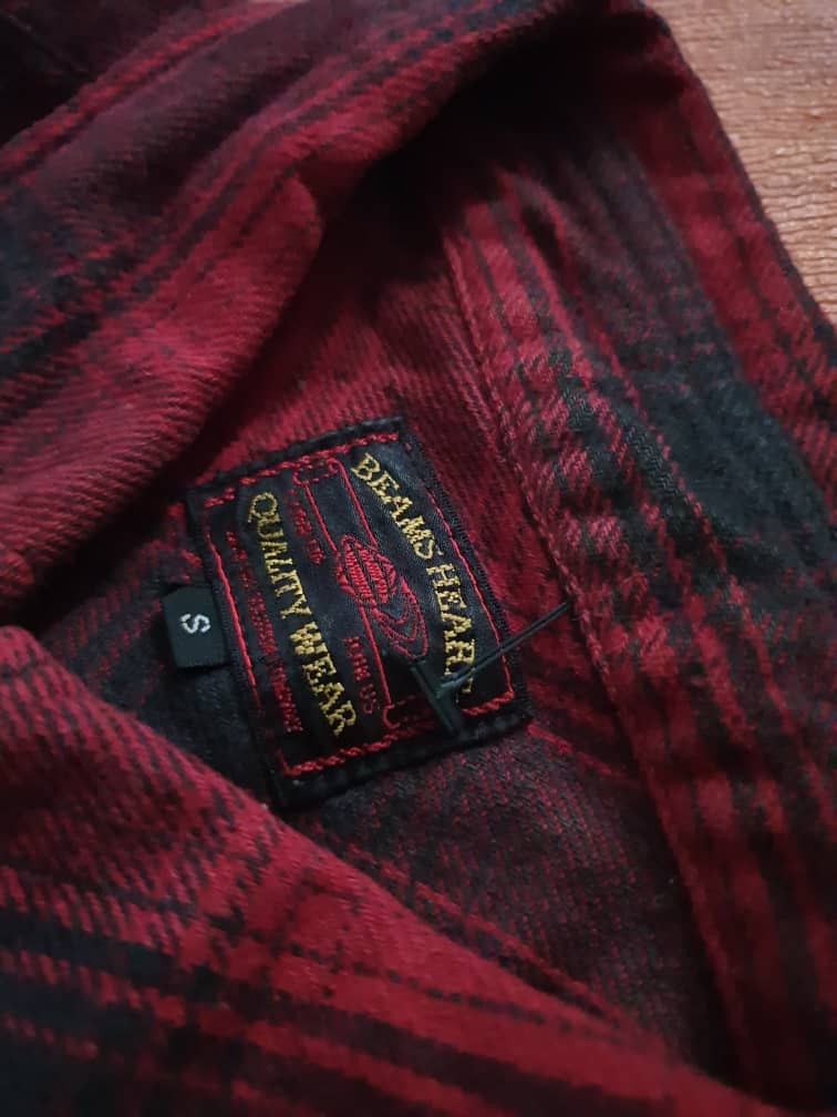 Beams Plus 💥BEAMS HEART Checkered red Flannel shirt Size US M / EU 48-50 / 2 - 9 Thumbnail
