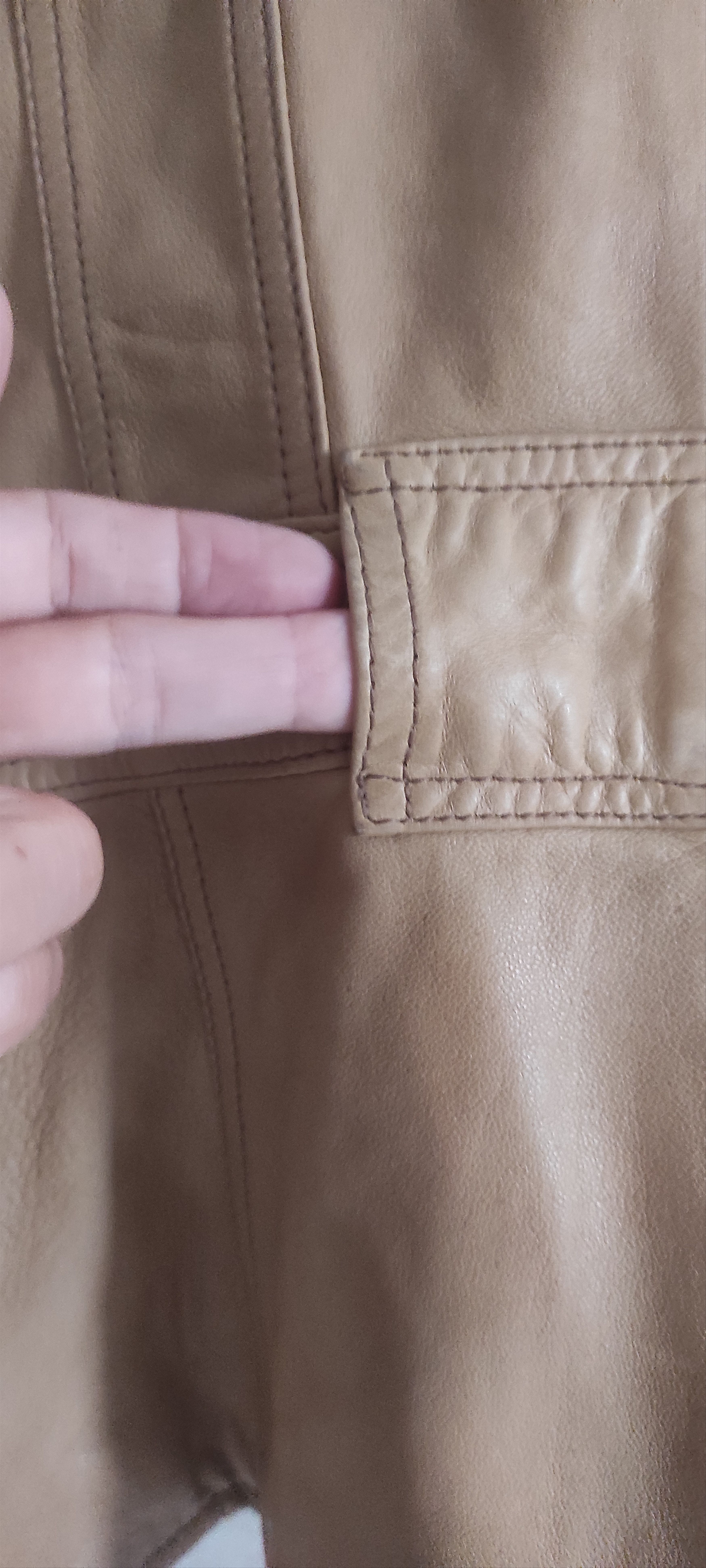 Massimo Dutti Massimo Dutti Sheepskin Soft Leather Tan Moto Jacket Size S / US 4 / IT 40 - 11 Thumbnail