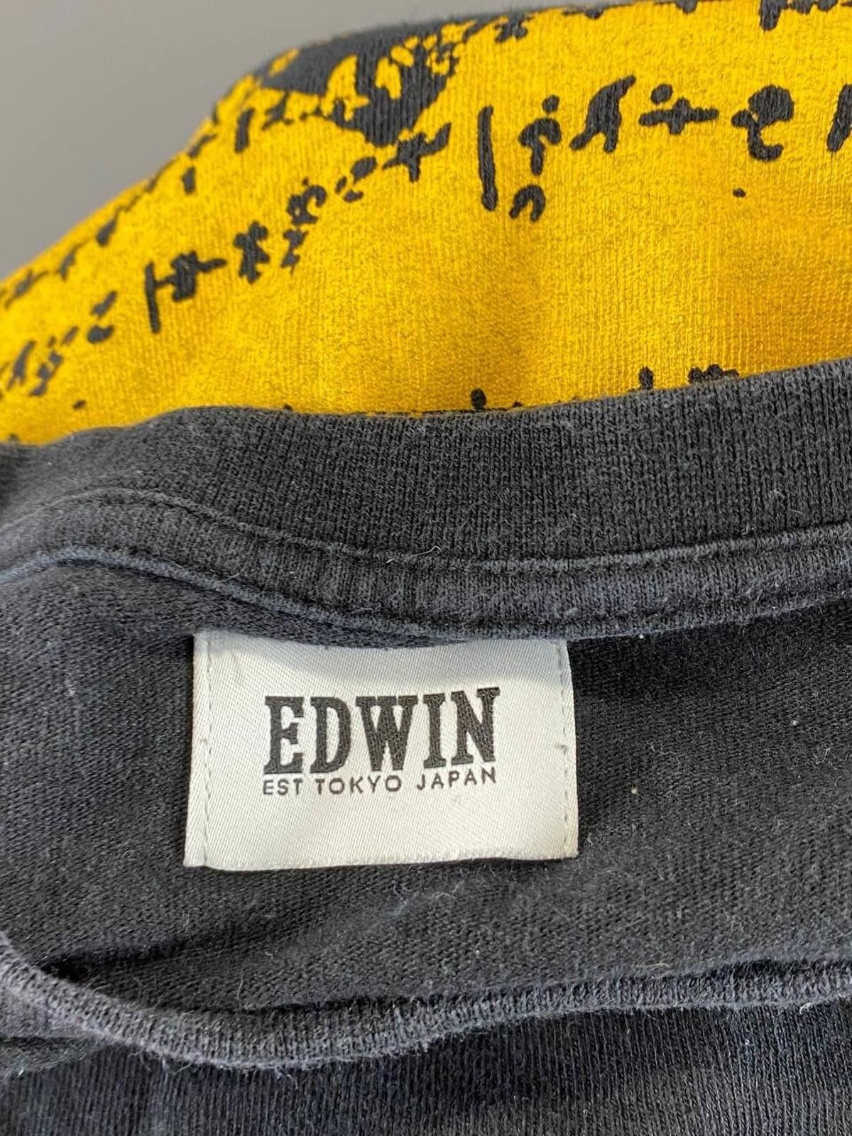 Edwin Edwin Black Crew Neck Big Back Logo Top Sweater Size L Size US L / EU 52-54 / 3 - 12 Thumbnail