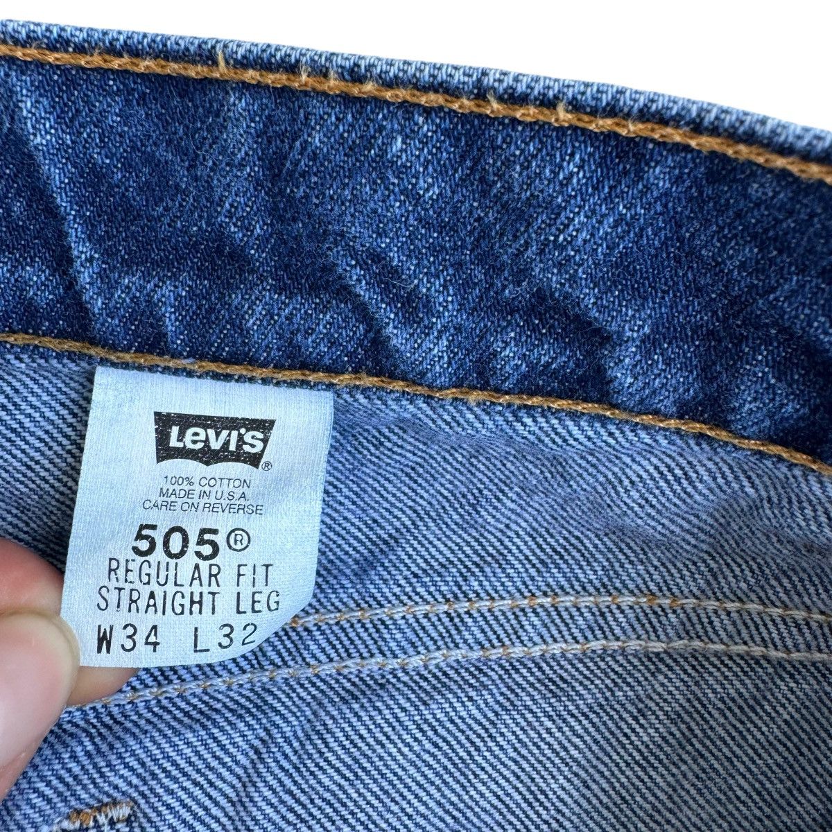 Levi's Vintage Clothing × Vintage 1994 Levis 505 Orange Tab Vintage Straight Leg 90s Jeans Size US 33 - 5 Thumbnail