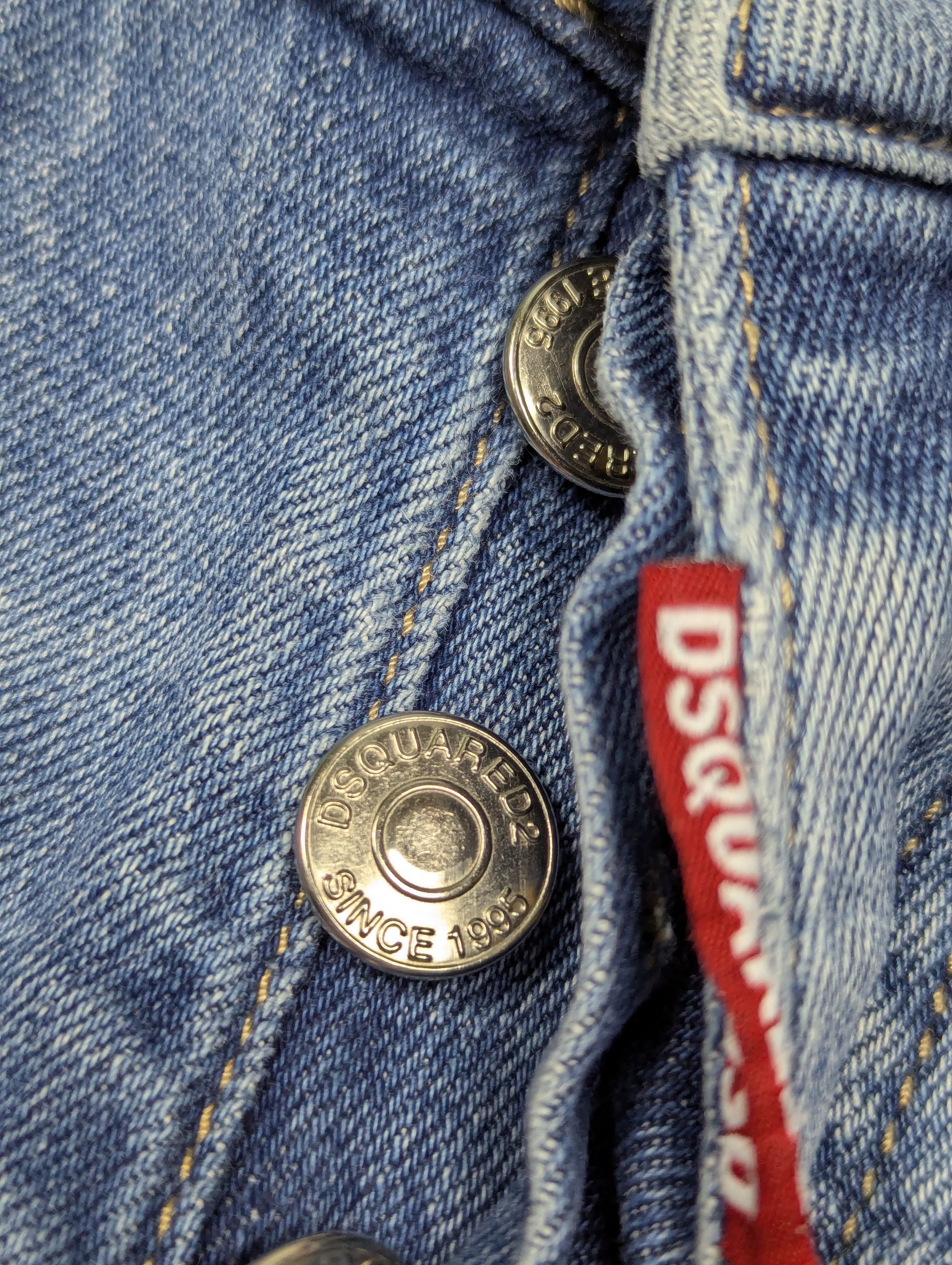 Dsquared2 DSQUARED2 Authentic Skinny Light Blue Distressed Jeans Size US 30 / EU 46 - 7 Thumbnail