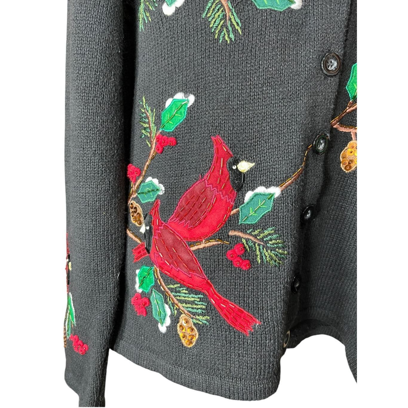 Other Vintage Tiara International Cardigan Sweater Cardinal Fur Collar Size Medium Size M / US 6-8 / IT 42-44 - 5 Thumbnail