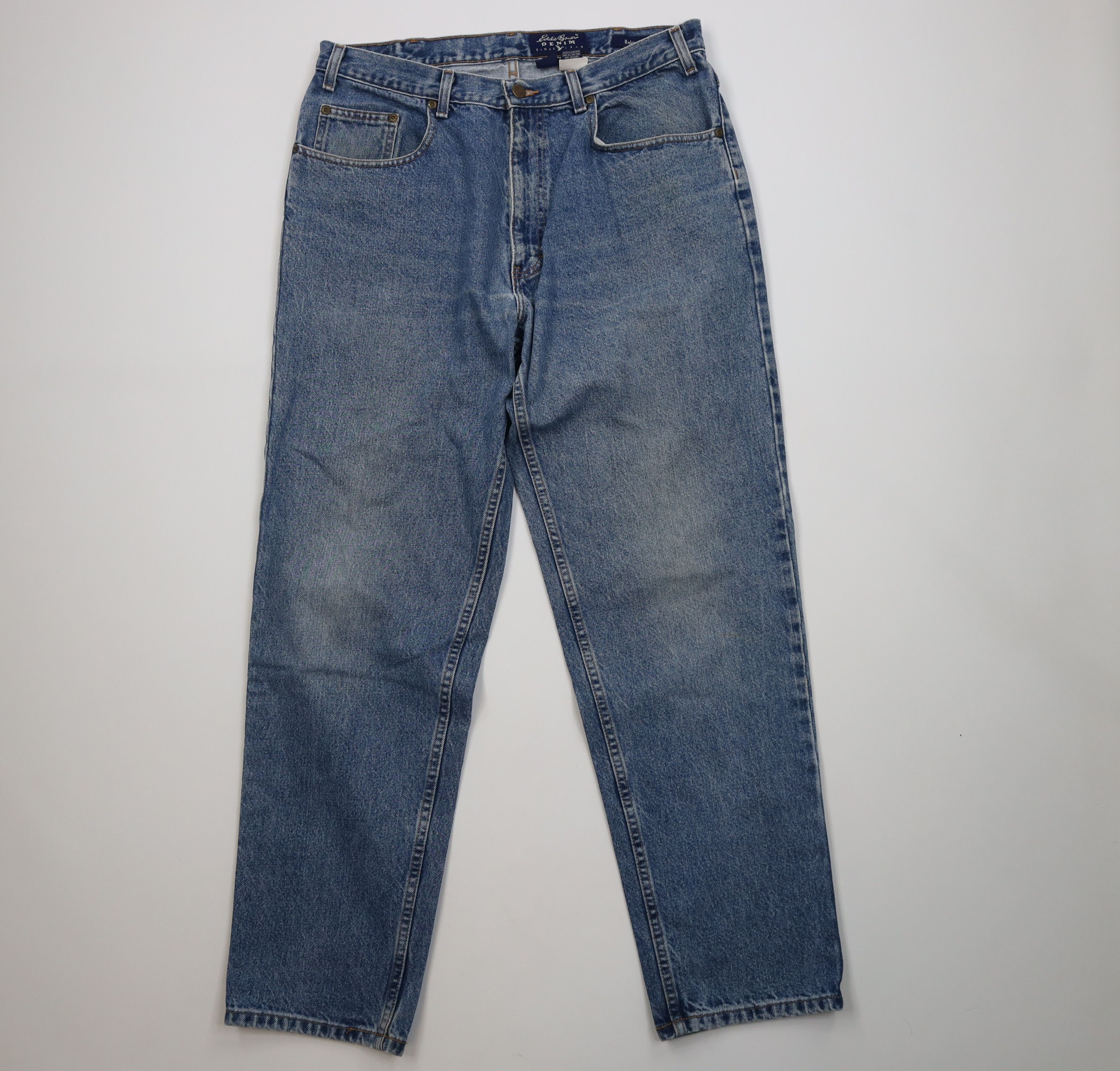 Eddie Bauer Vintage 90s Eddie Bauer Relaxed Fit Denim Jeans Blue Cotton Size US 34 / EU 50 - 1 Thumbnail