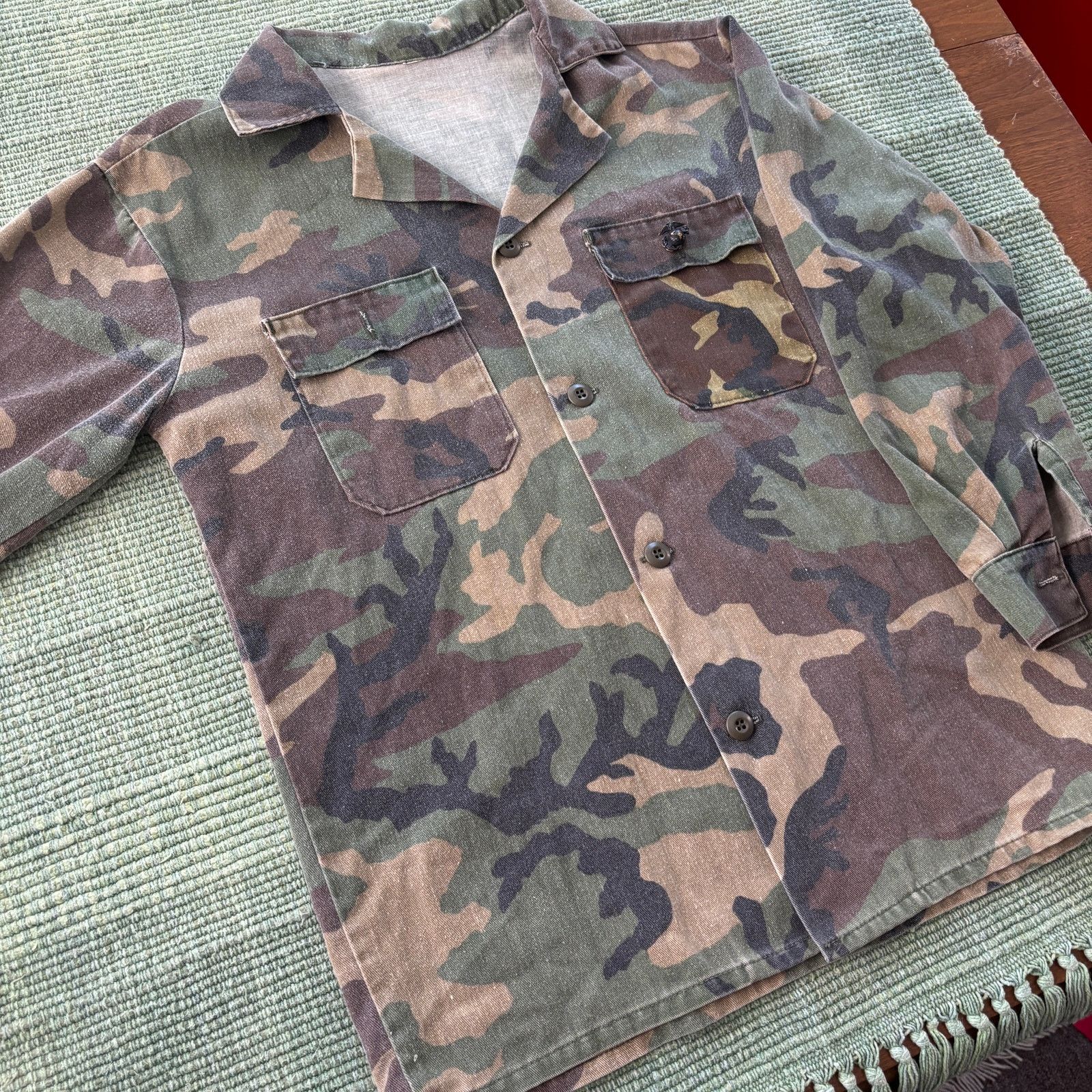 Vintage Vintage Cotton Camo US Marines Military Button Up Shirt Sz L Size US L / EU 52-54 / 3 - 7 Thumbnail