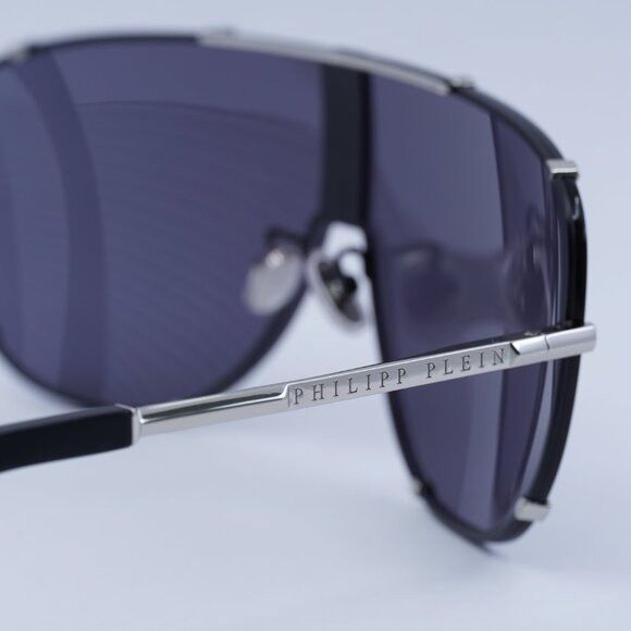 🕶️ New Philipp Plein SPP075M 0K07 Sunglasses - Silver Frame