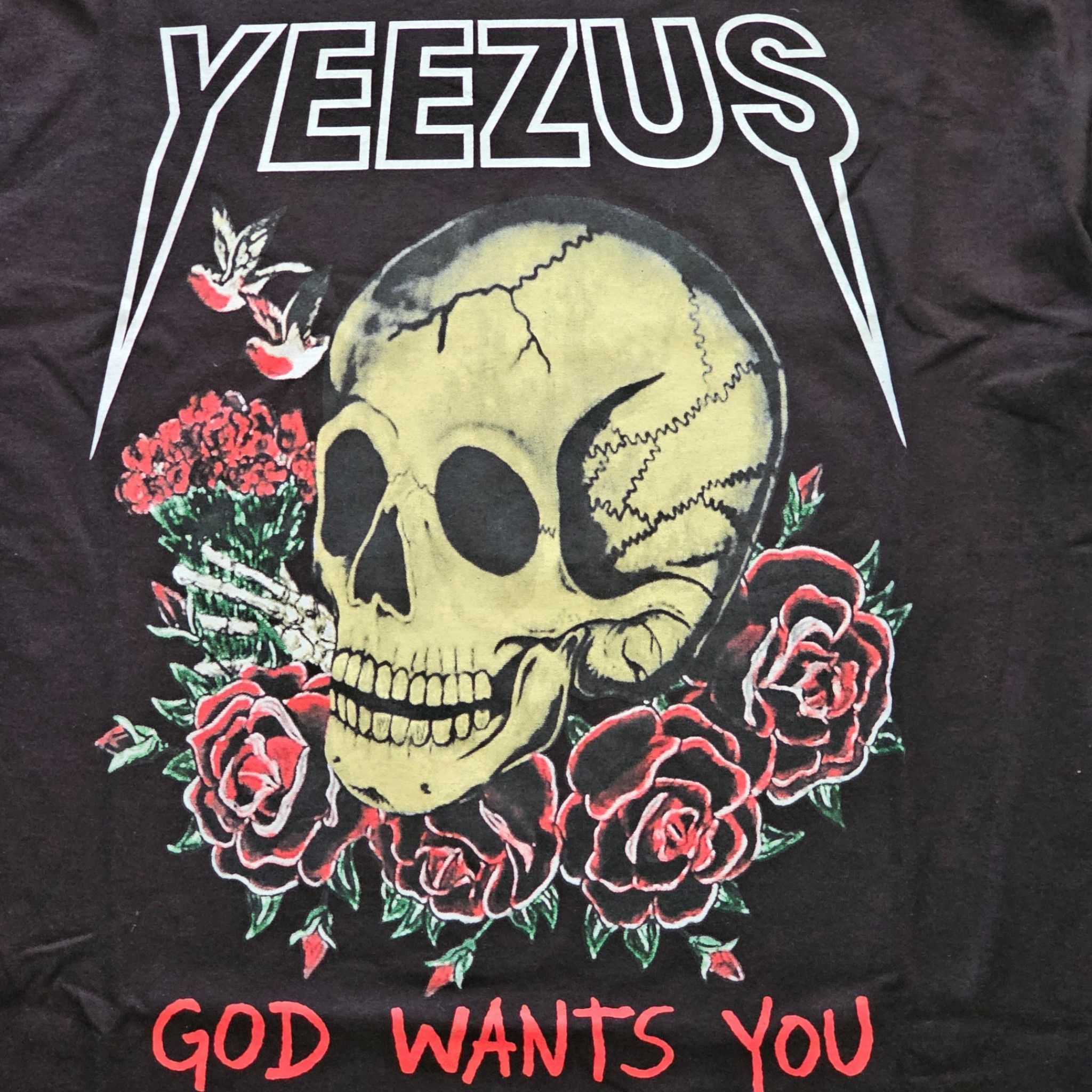 Vintage Kanye West Skull Yeezy T-shirt -black - M Size US M / EU 48-50 / 2 - 2 Thumbnail