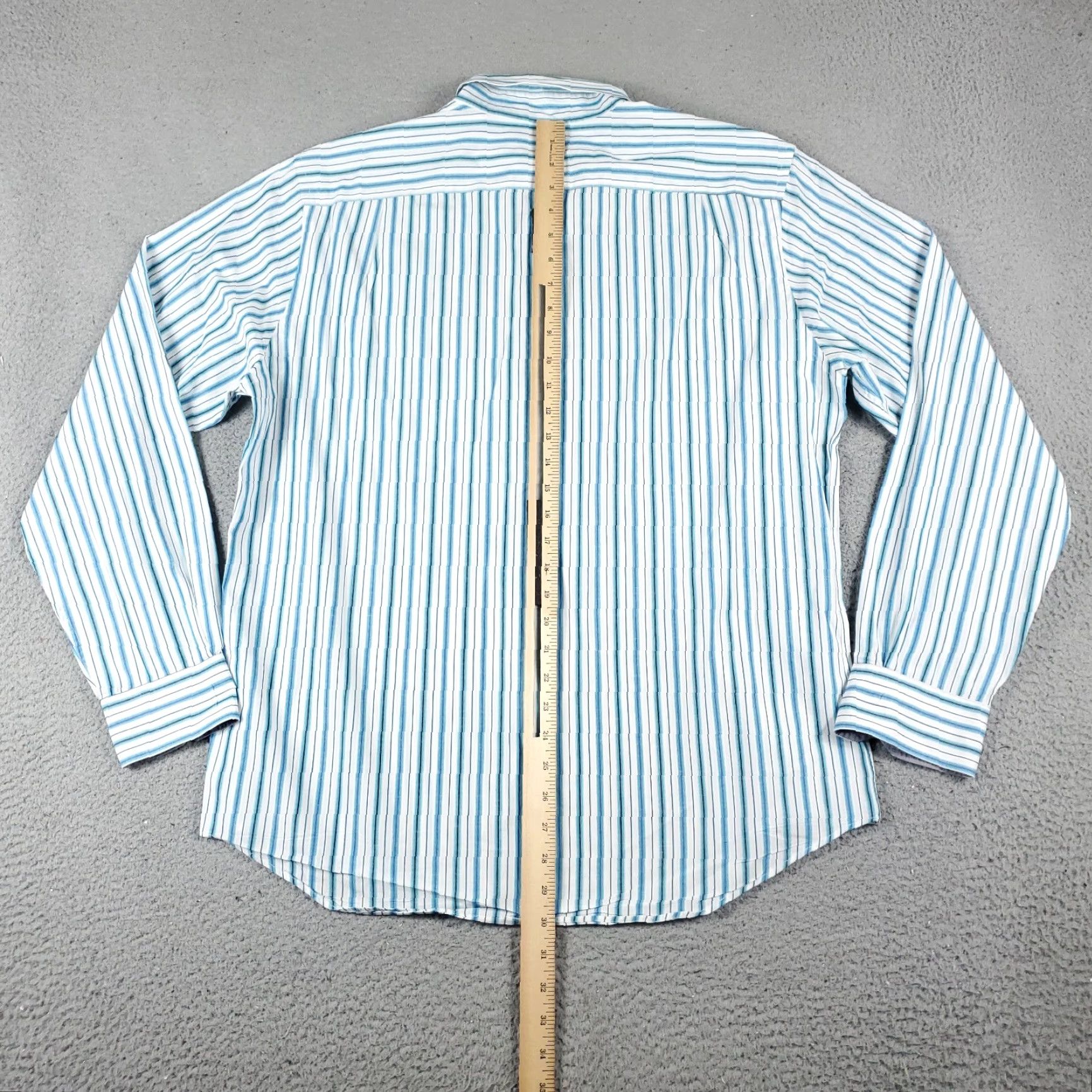 Nautica Nautica Shirt Mens Large Blue Striped Button-Up Long Sleeve Casual Casual, Blue, Nautica Shirt, Button-Up, Stripe, Button, Logo, Regular Fit - Mens Size US L / EU 52-54 / 3 - 4 Thumbnail